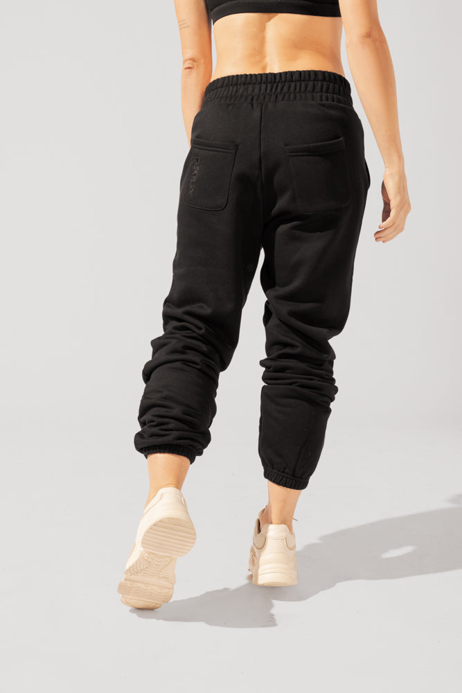 Cloud Rollover Sweatpant - Black Discount Official Site