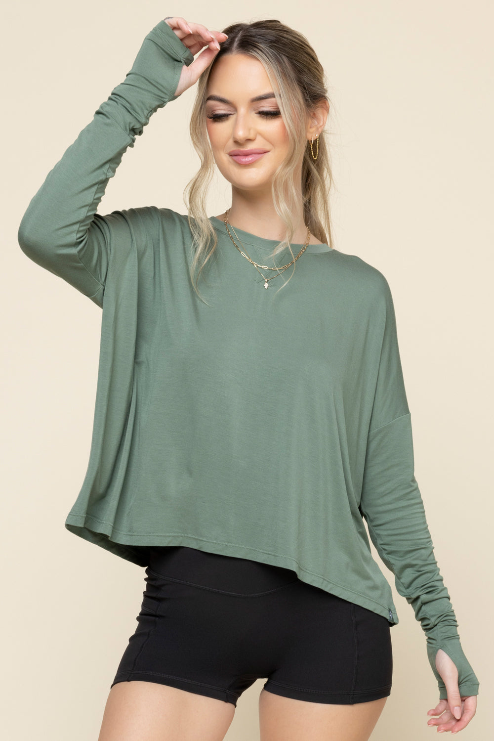 The Perfect Long Sleeve Top - Leaf Green Best Wholesale Online