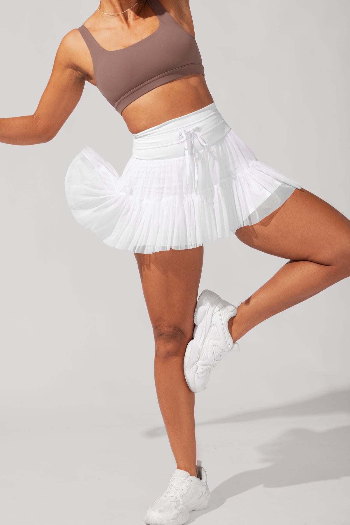 Pirouette Skort - Cool White Cheap From China