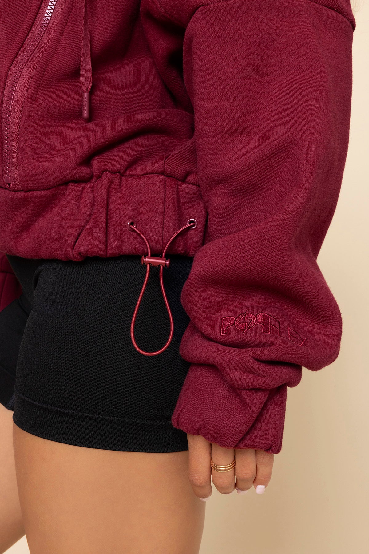 Half Zip Warm Up Hoodie - Crimson Sale For Nice