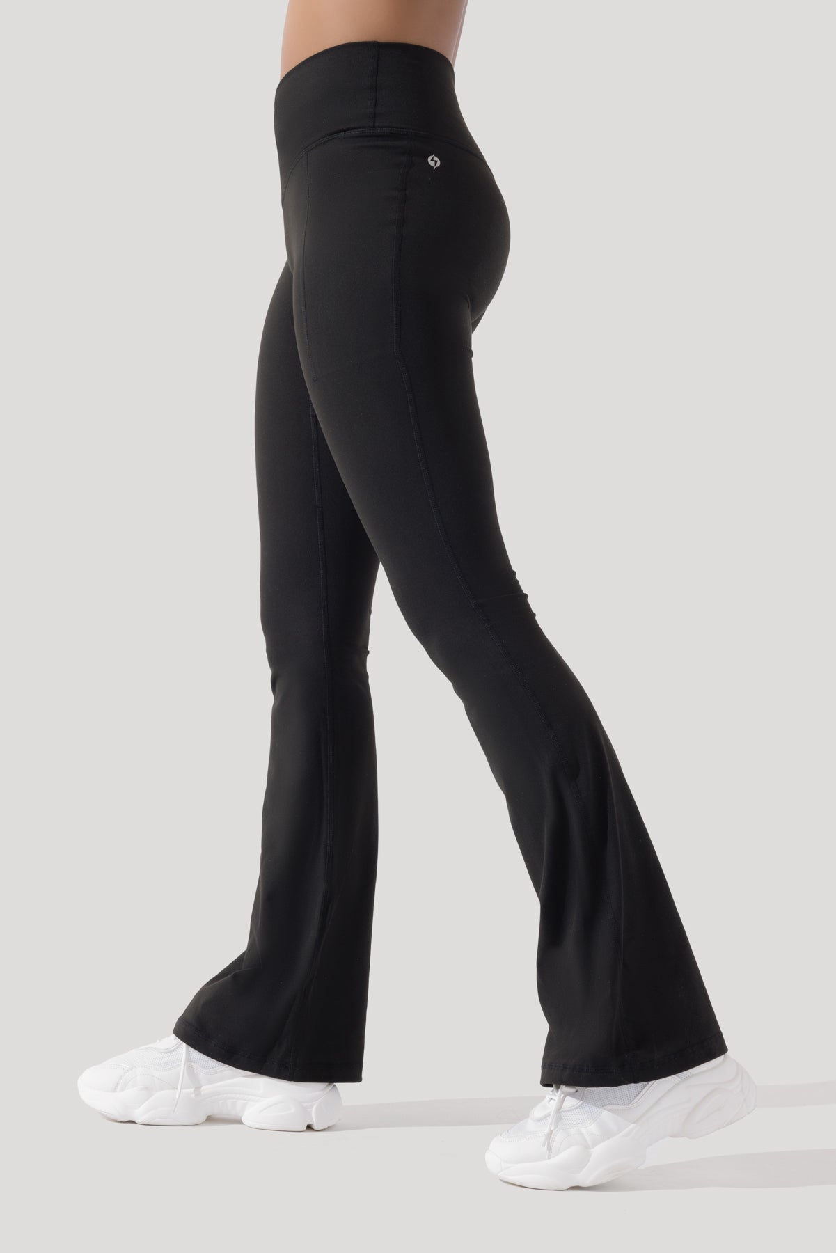 Crisscross Hourglass Flared Leggings with Pockets - Black Buy Cheap Nicekicks