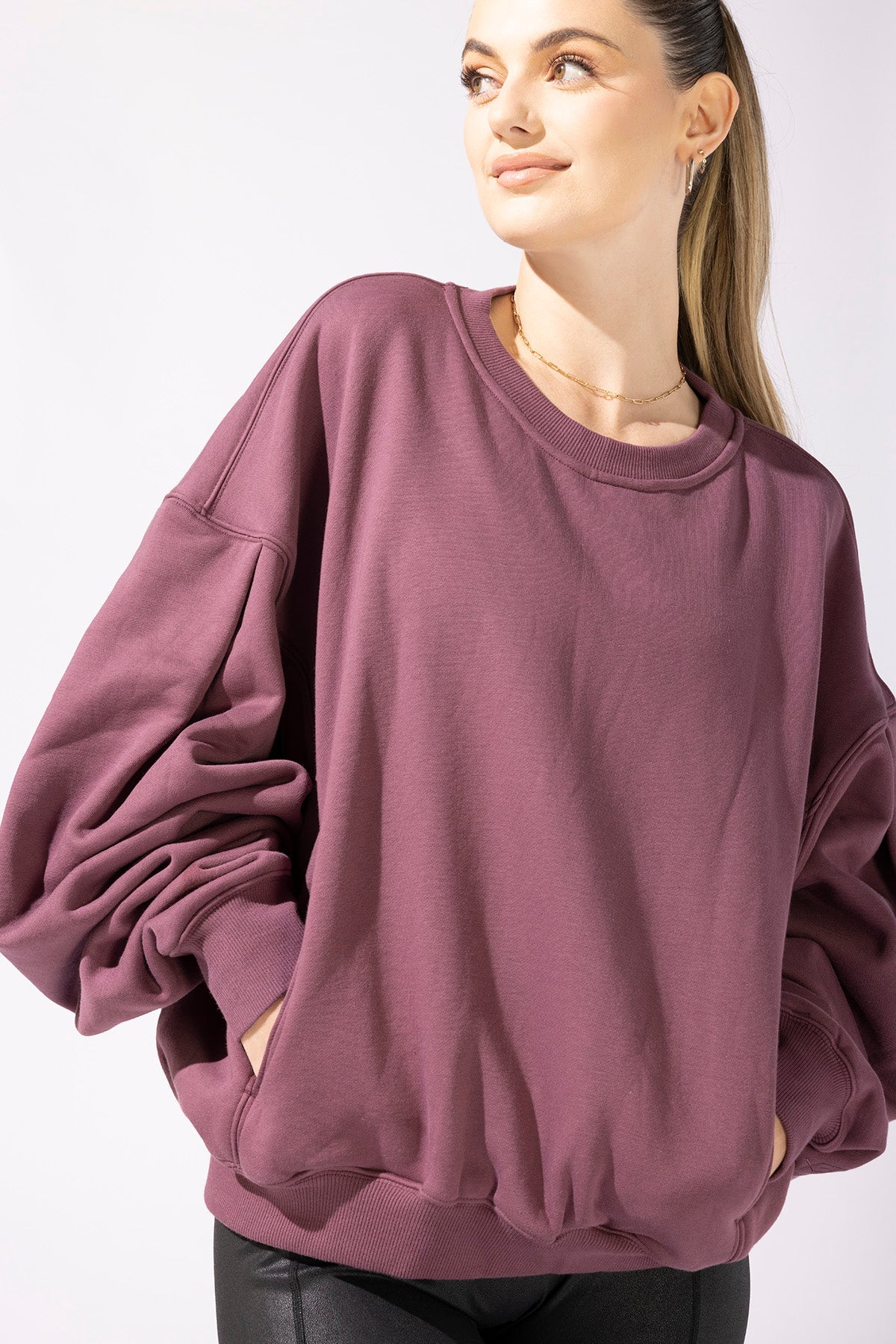 Brunch Sweater - Merlot Finishline