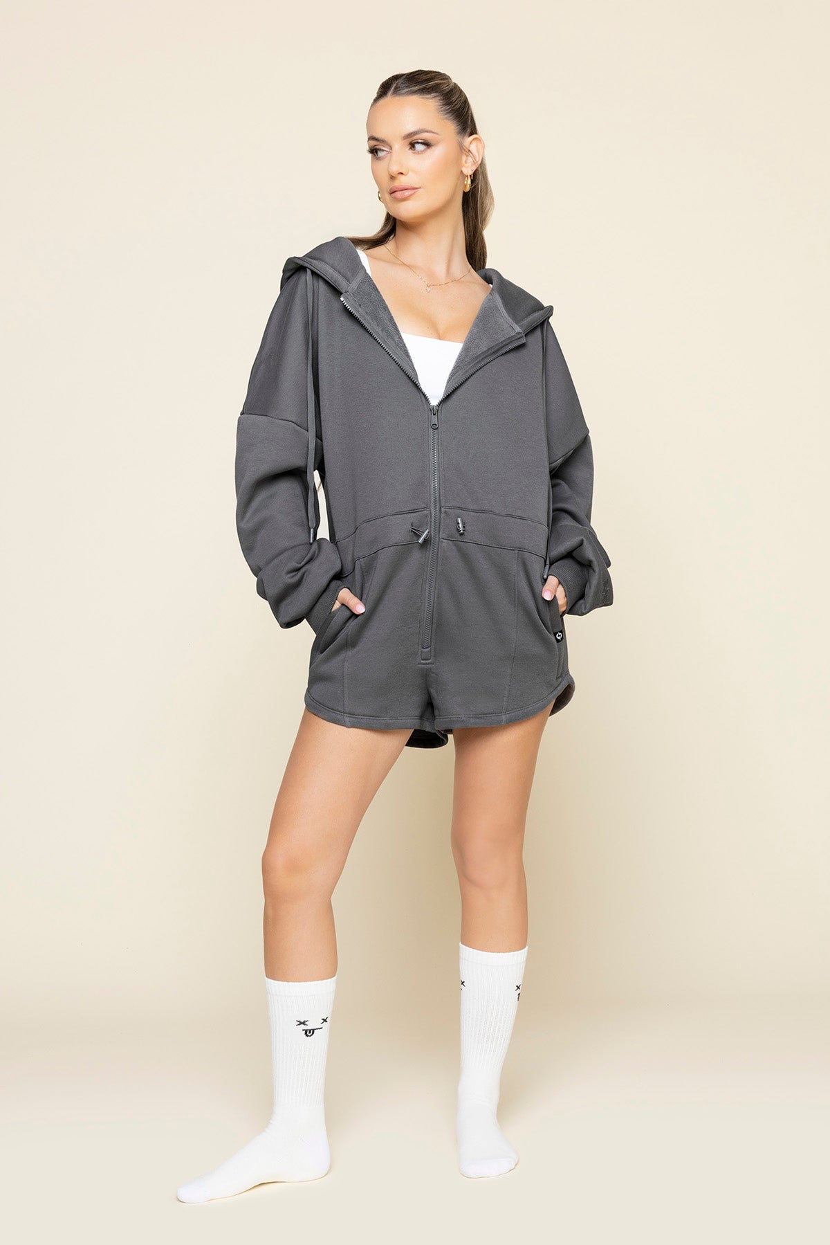 Cloud Romper - Smoke Cheap Outlet Store