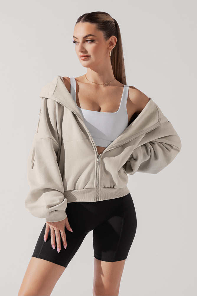 Zip Cloud Hoodie - Seashell Free Shipping Geniue Stockist