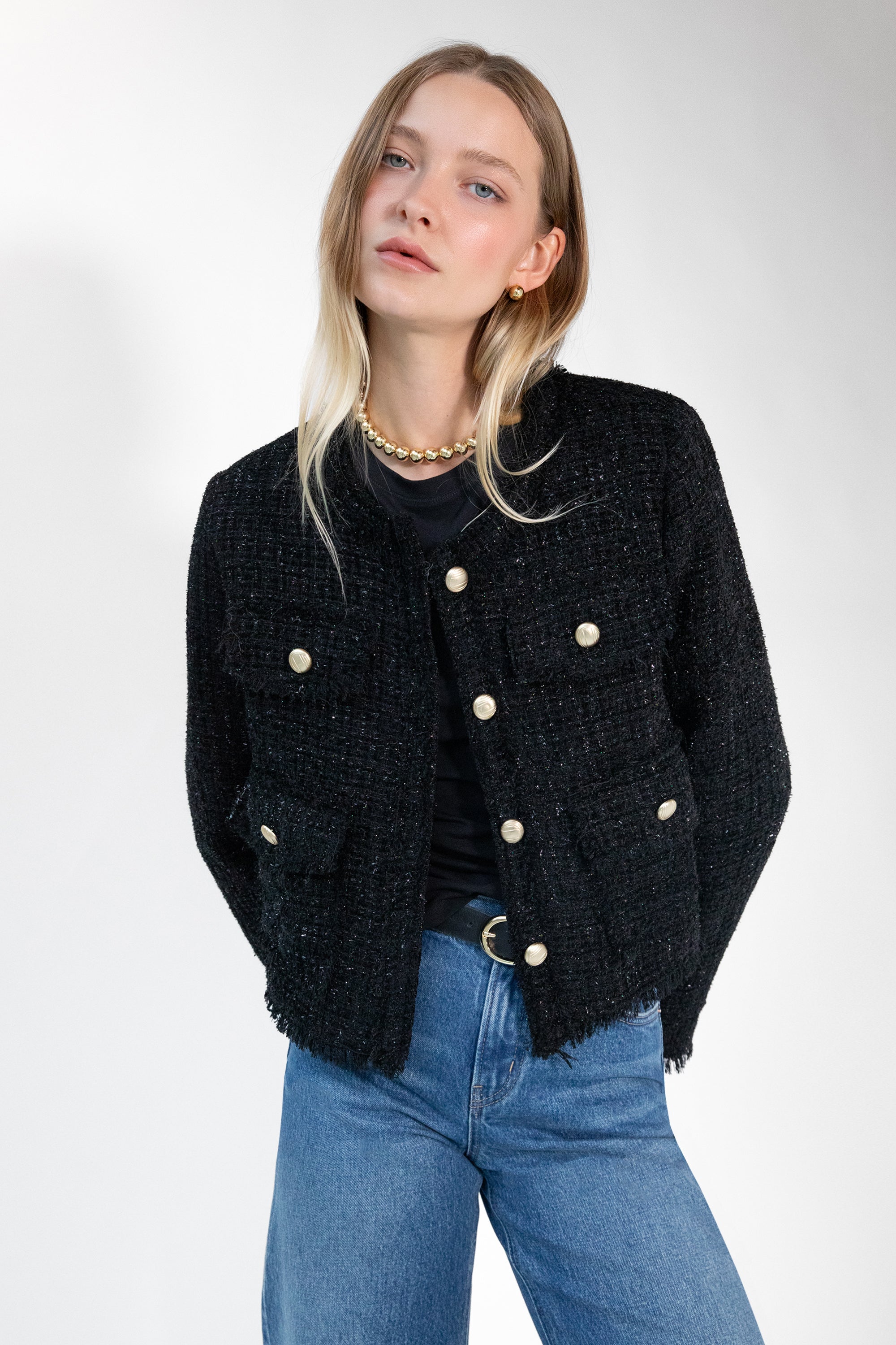 CROPPED TWEED JACKET Outlet Collections