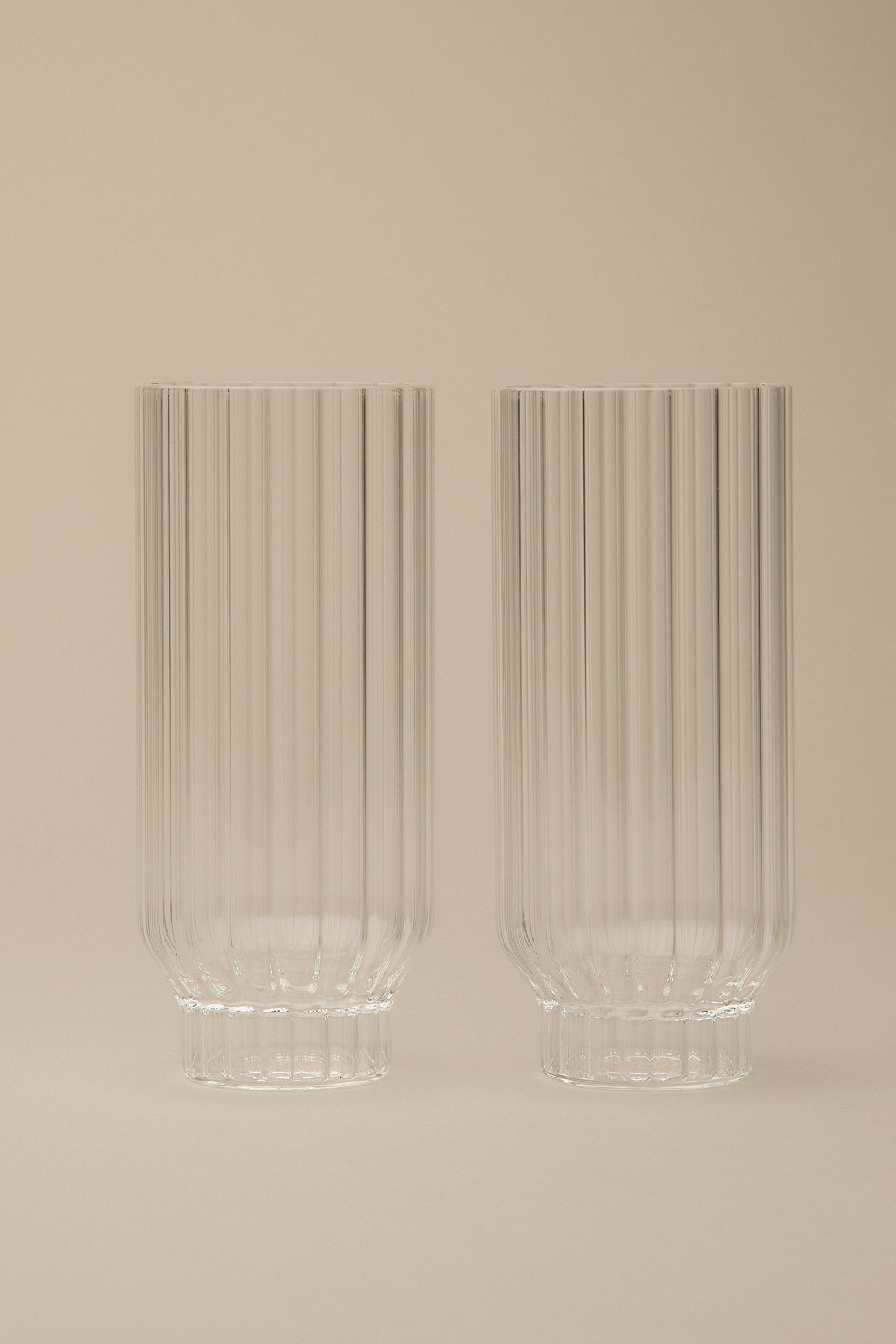 FLUTED COOLER GLASSES, SET OF 2 Discount