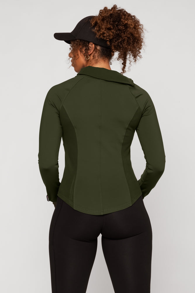 Chasing Pavements Mockneck Pullover - Evergreen For Sale Top Quality