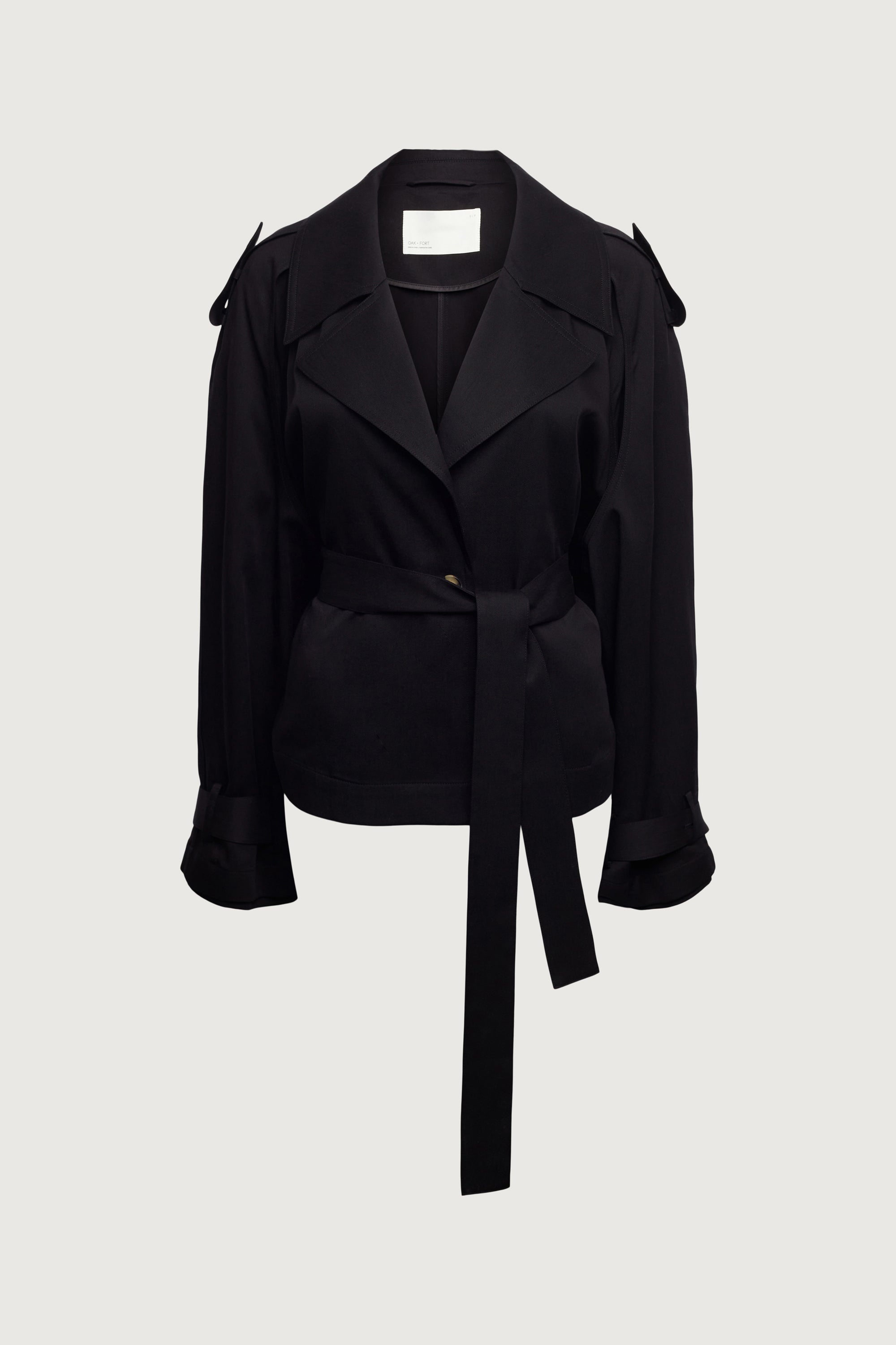 CROPPED FLOWY TRENCH COAT Visa Payment