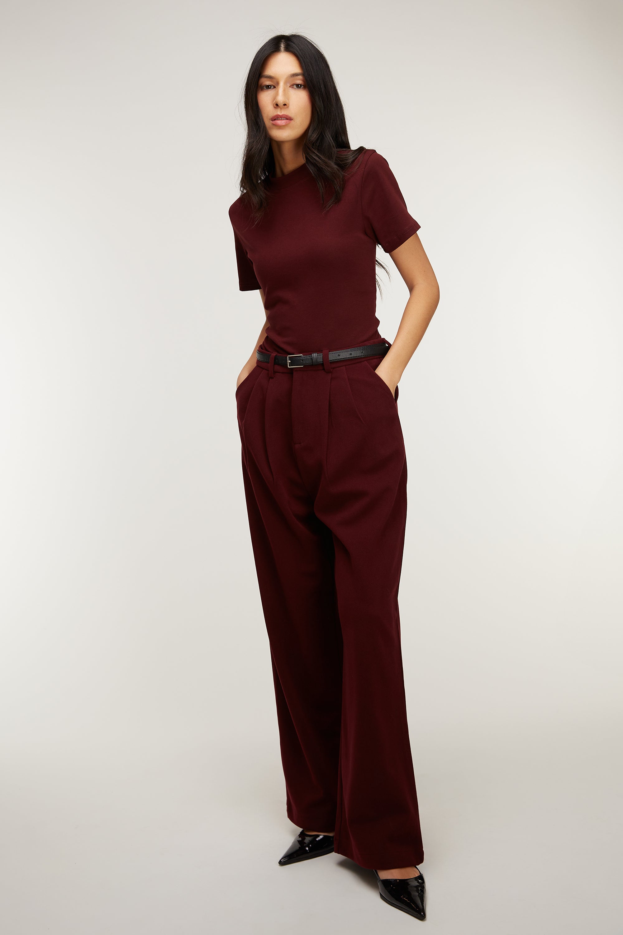 WIDE LEG TROUSER WITH BELT From China Sale Online