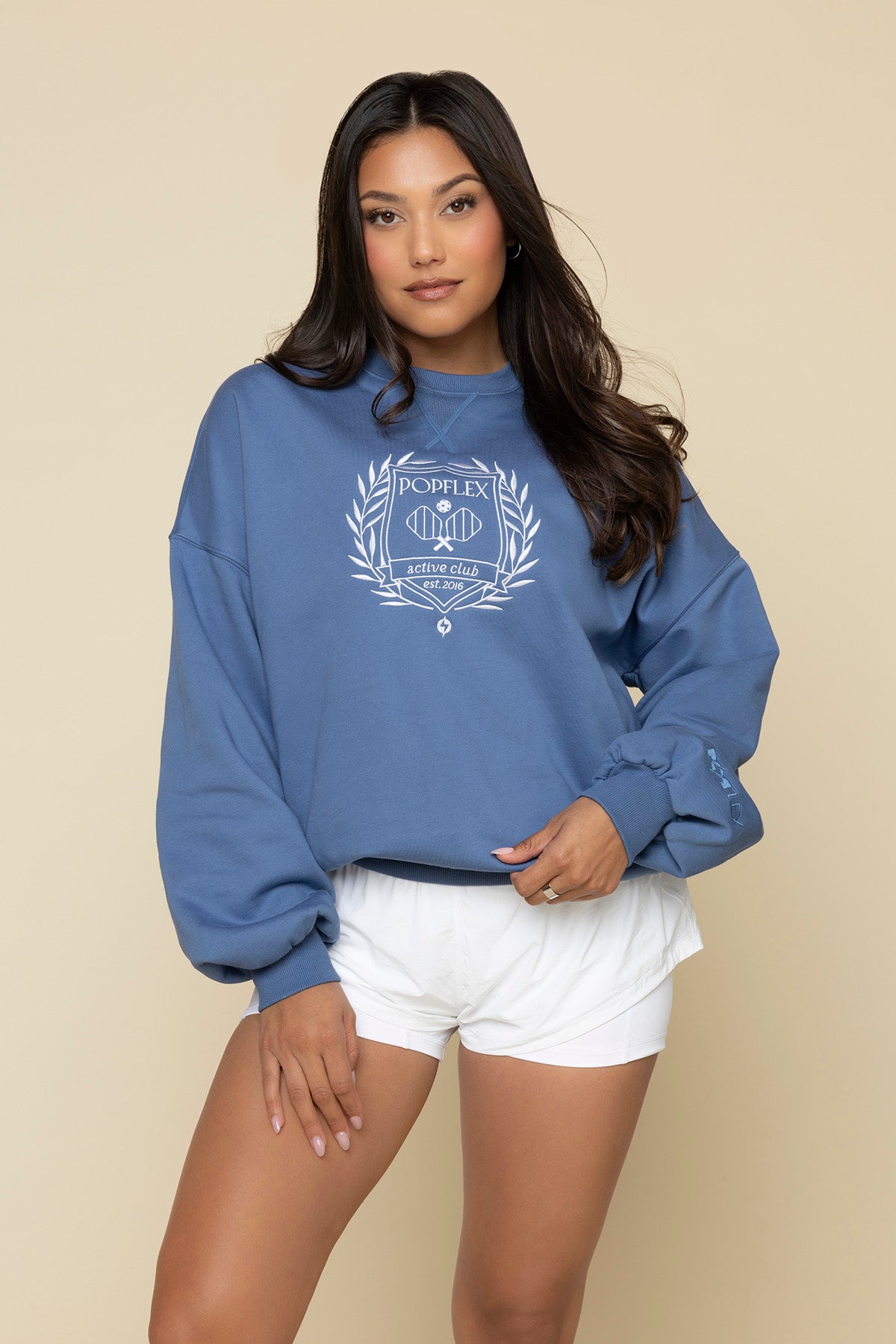 POPFLEX Active Club Cloud Crewneck Sweater - Blue Horizon Outlet Locations Cheap Online