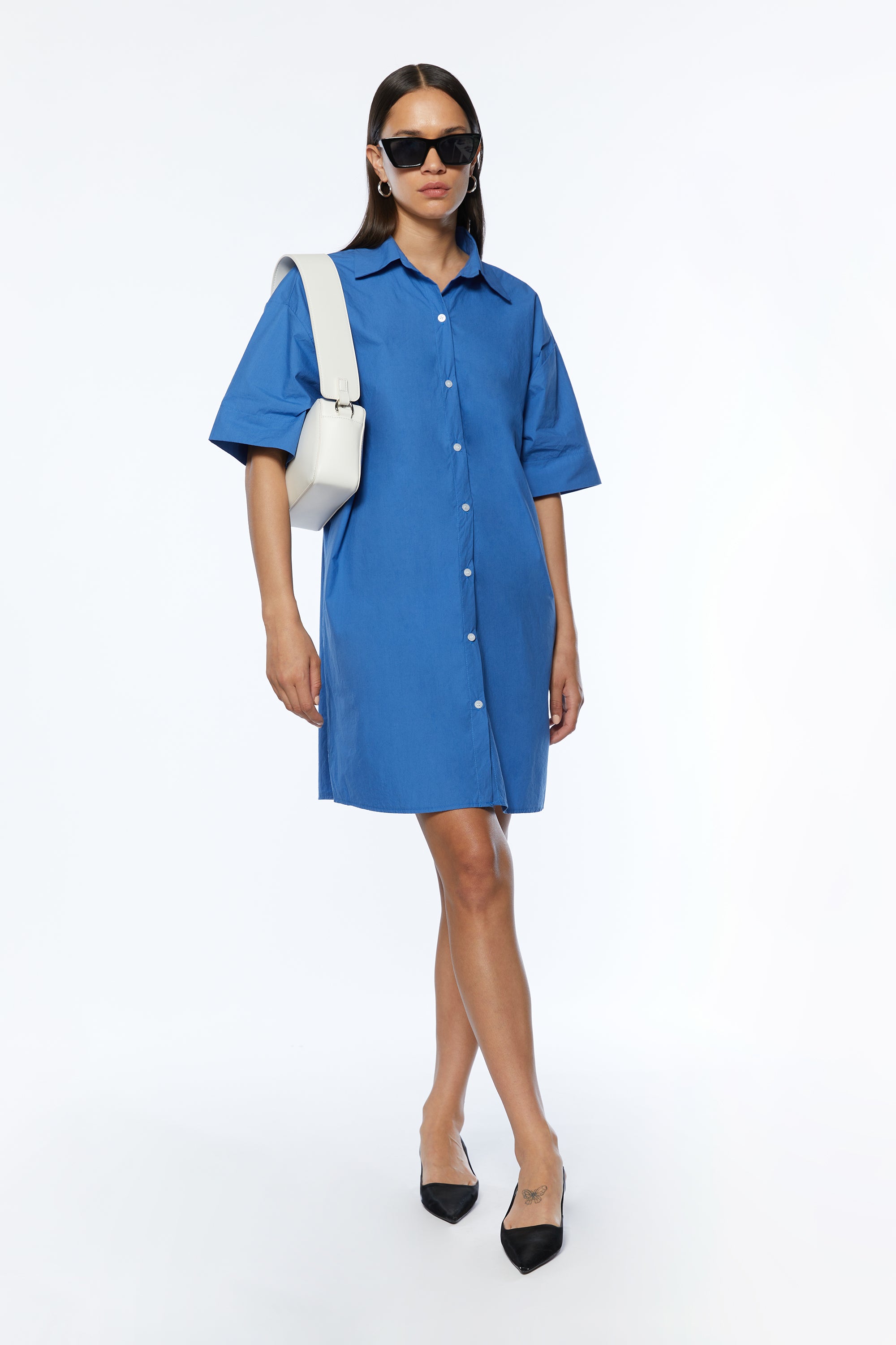 SHORT SLEEVE SHIRT DRESS Purchase Cheap Pice