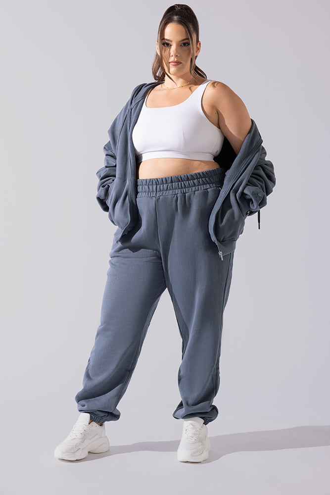 Cloud Rollover Sweatpant - Denim Blue Largest Supplier For Sale