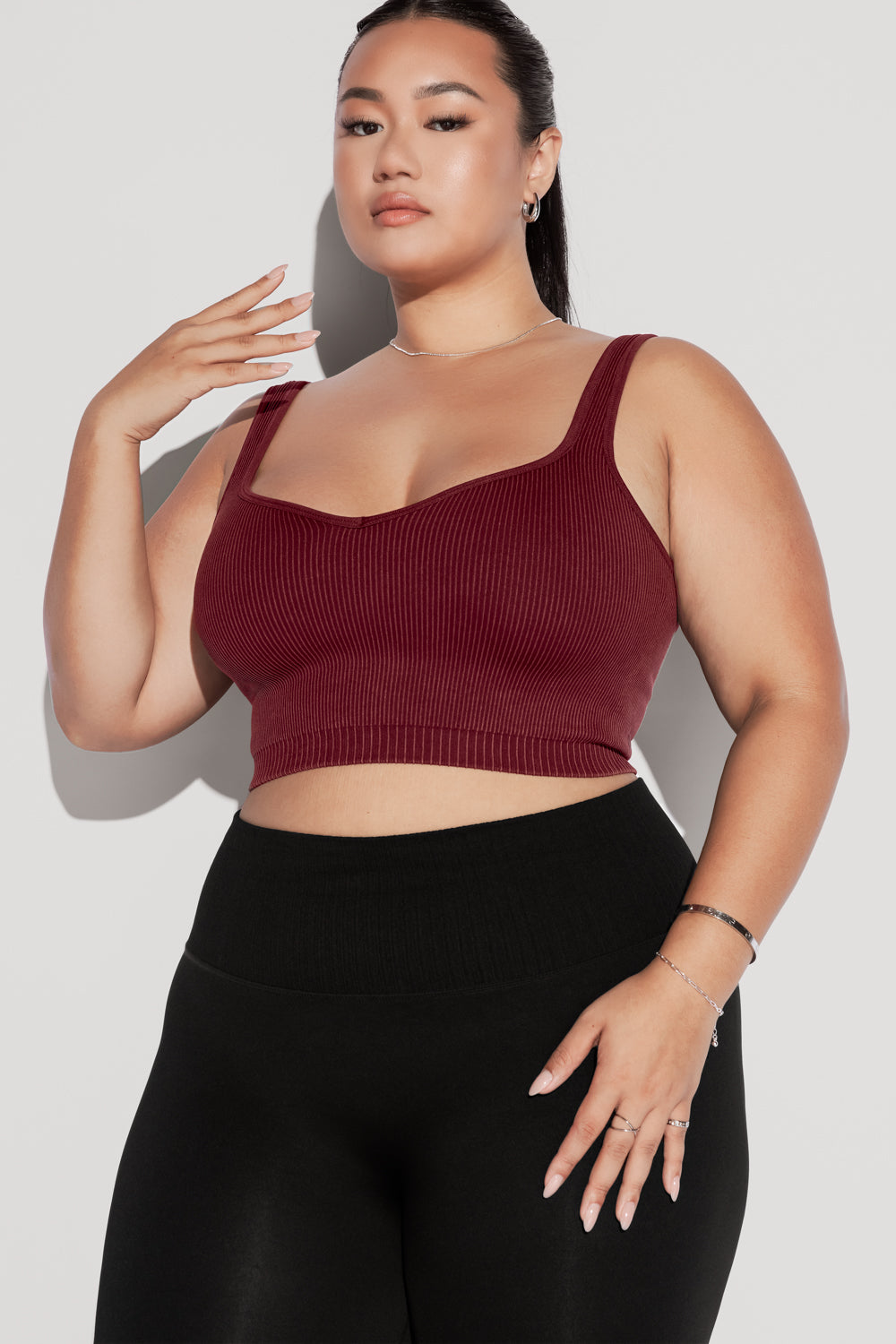 Be My Sweetheart Seamless Crop Top - Garnet Factory Outlet For Sale