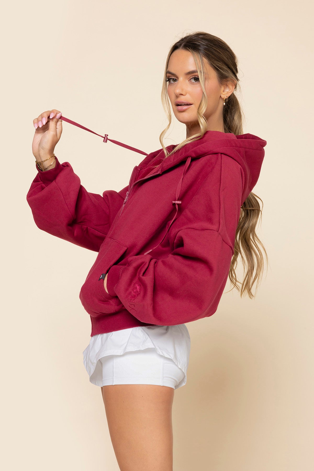 Zip Cloud Hoodie - Ruby Buy Cheap 2025