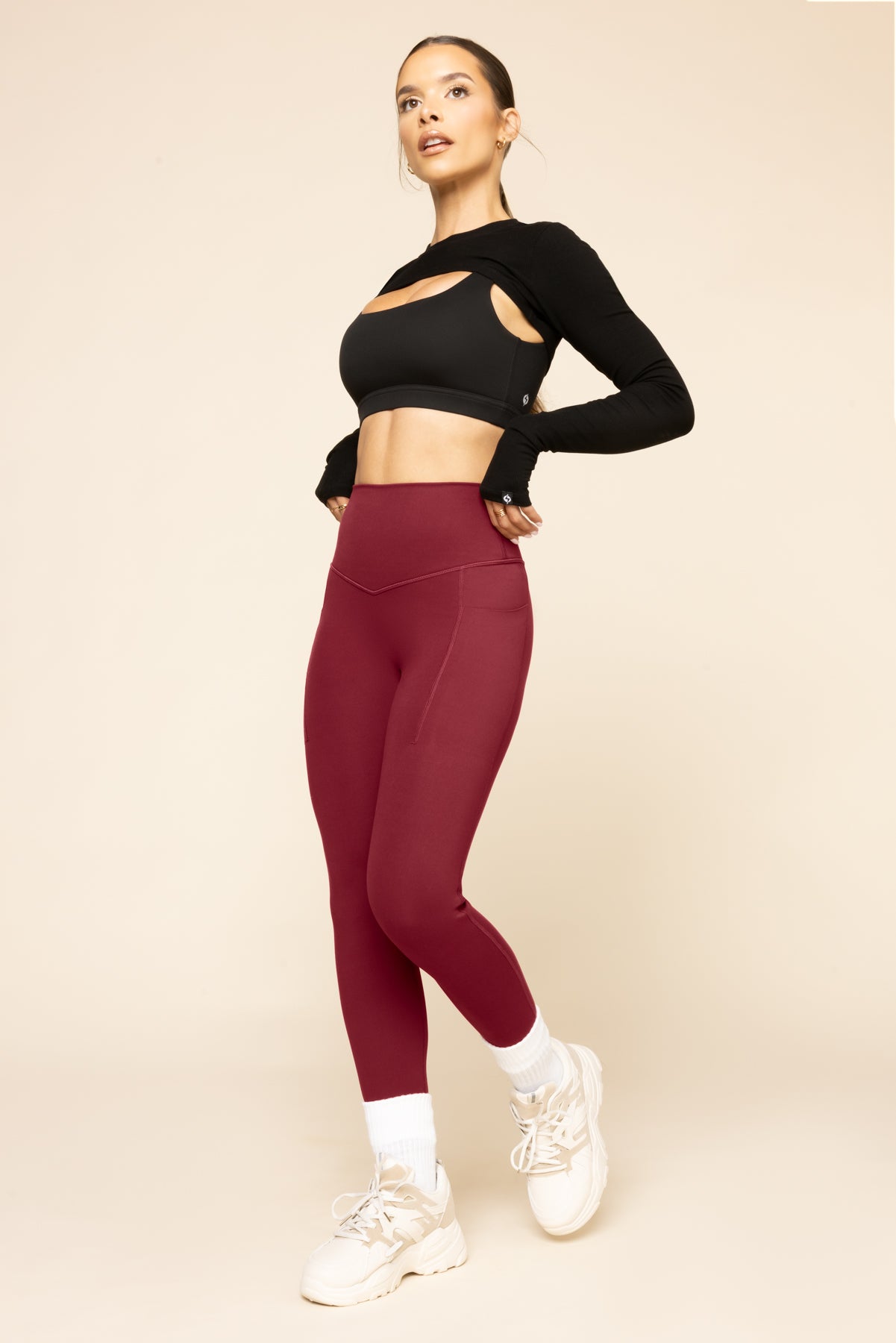 Supersculpt Leggings with Pockets - Crimson Clearance Store Sale Online