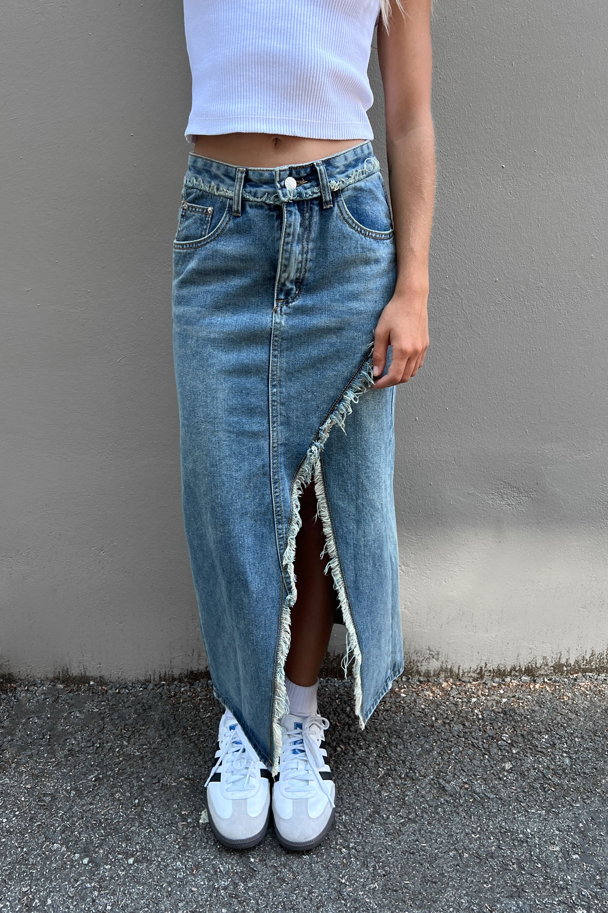 DENIM MAXI SKIRT Buy Cheap Free Shipping