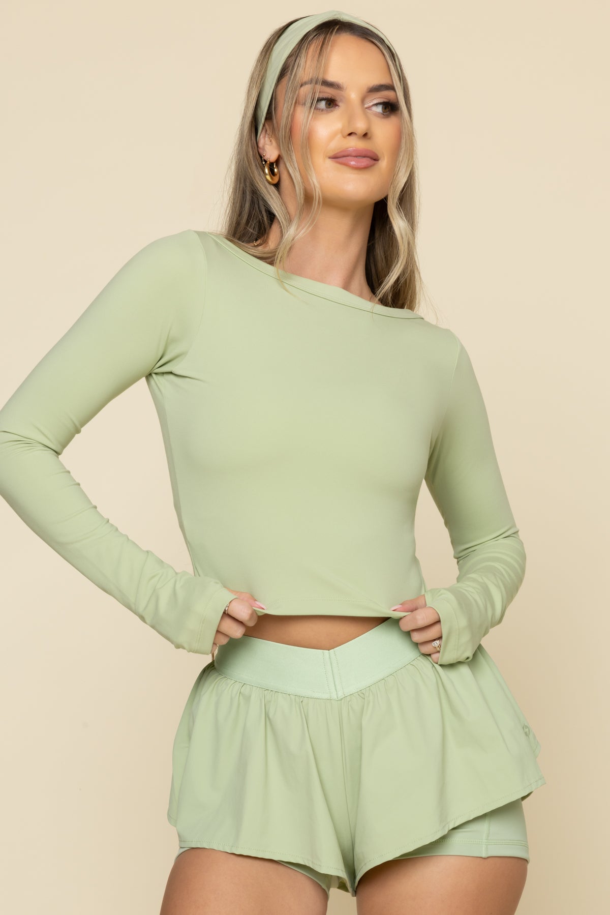 Your Favorite Long Sleeve Reversible Top - Pistachio Supply Cheap Pice