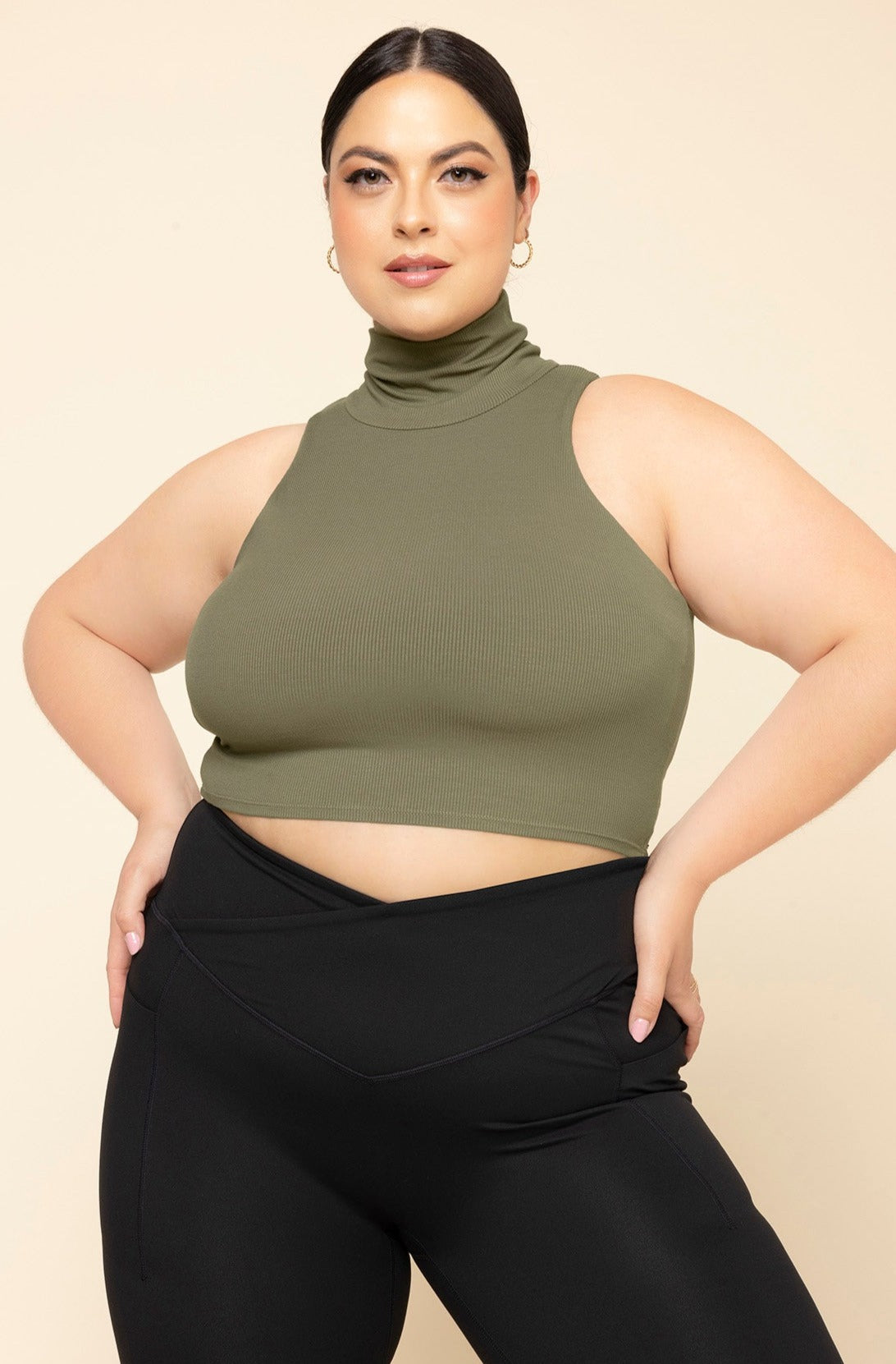 I Feel Cute Crop Top - Burnt Olive Discount Low Cost