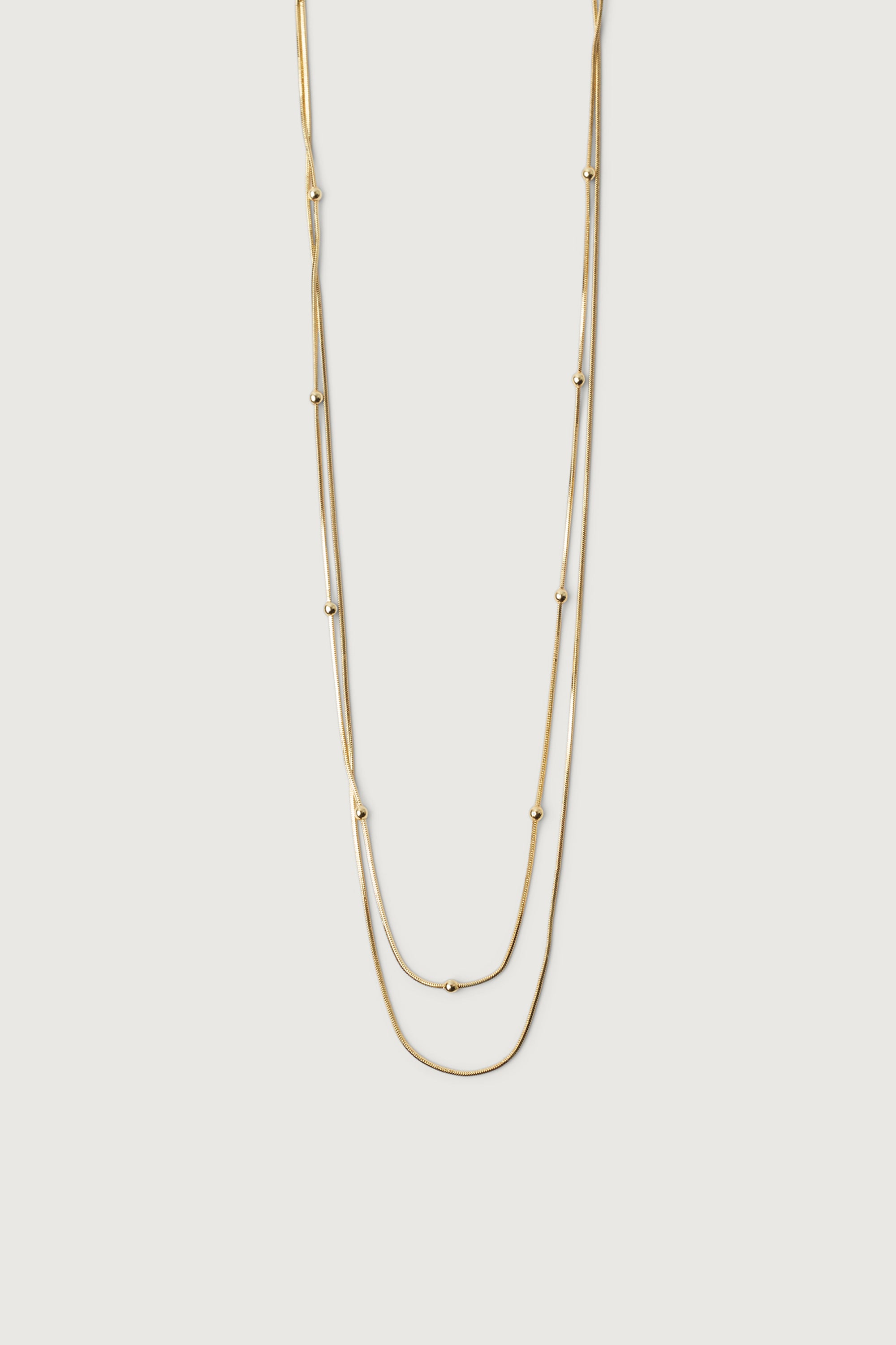 DOUBLE SNAKE CHAIN NECKLACE Best Sale Cheap Online