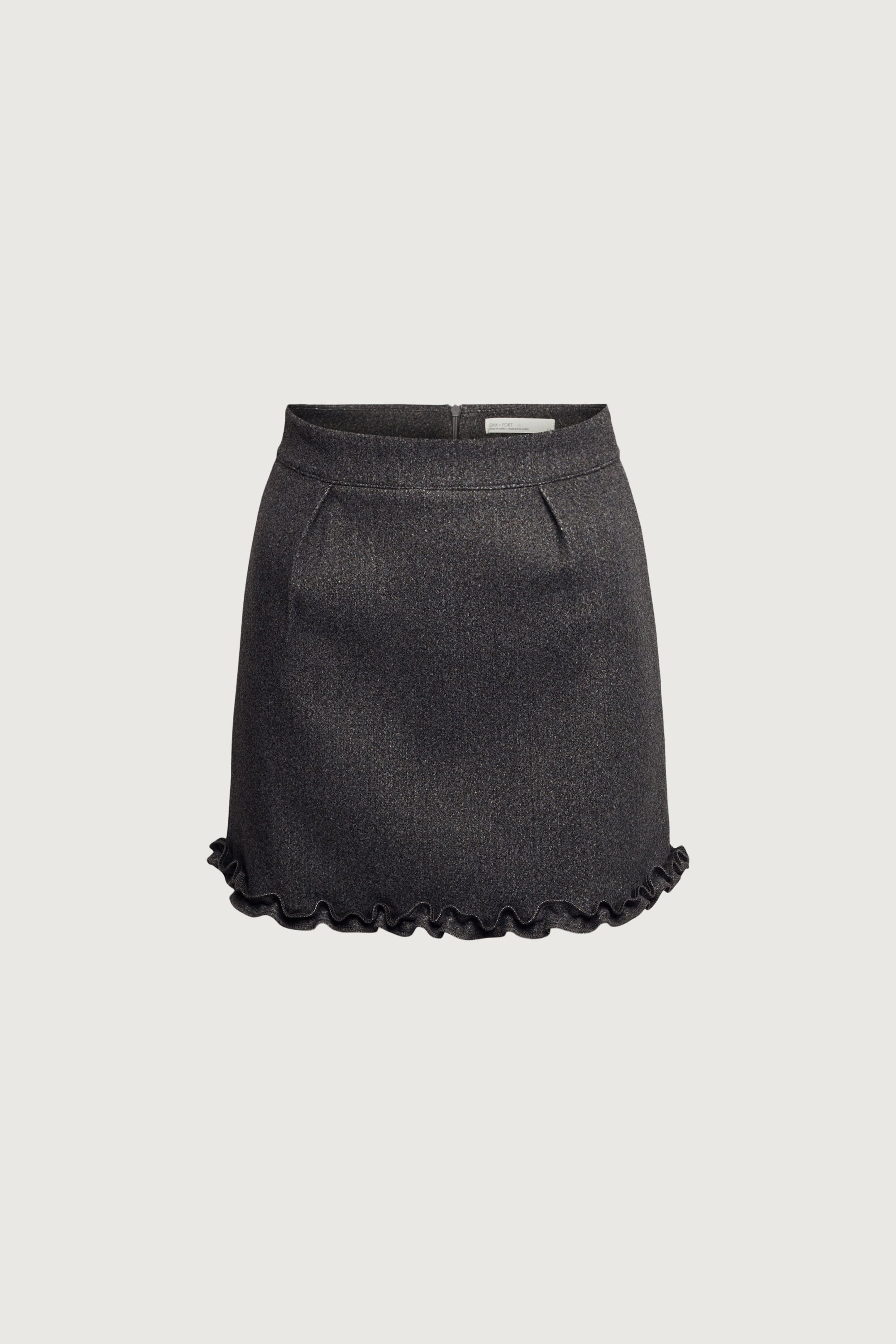 SUITING MINI SKIRT WITH RUFFLE HEM 2025 New Cheap Online