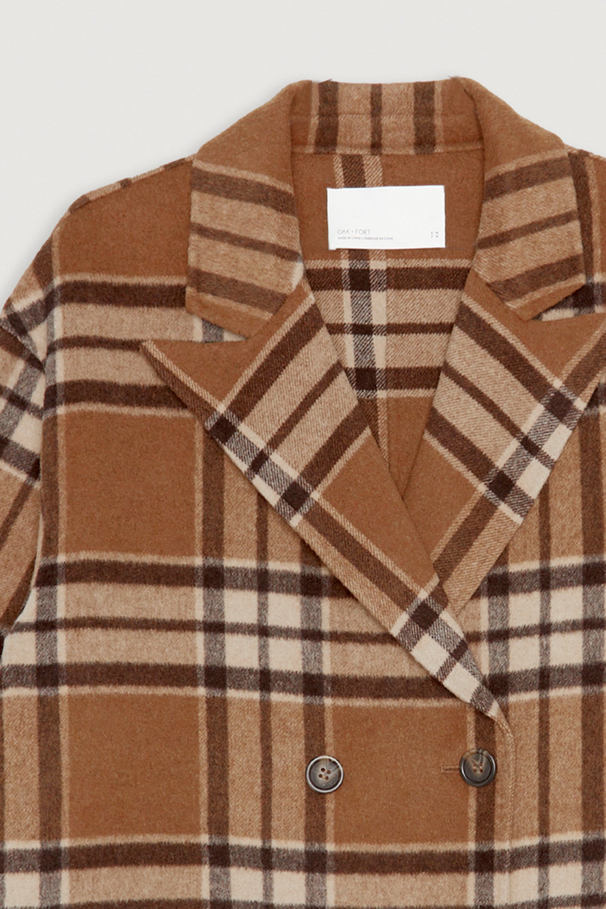 OVERSIZED PLAID WOOL BLEND COAT Cheap Best Store To Get