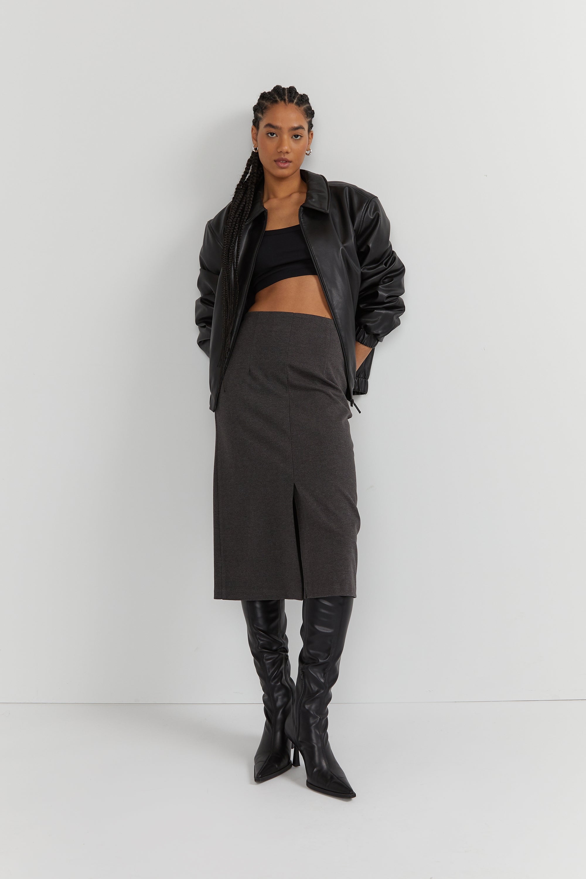 MIDI SKIRT WITH SLIT Cheap Sale Shop