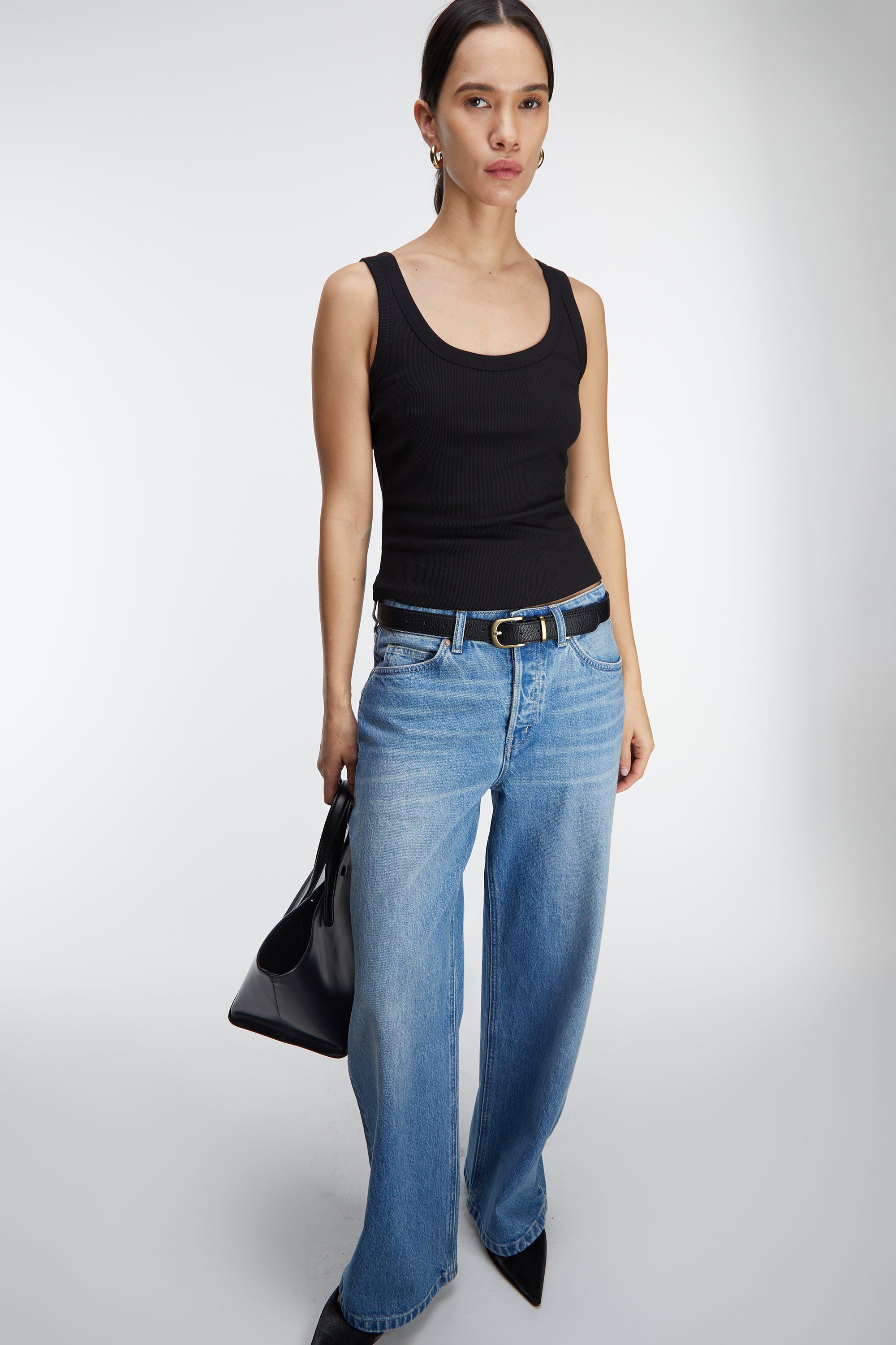 MID-RISE BAGGY WIDE LEG JEAN How Much Online