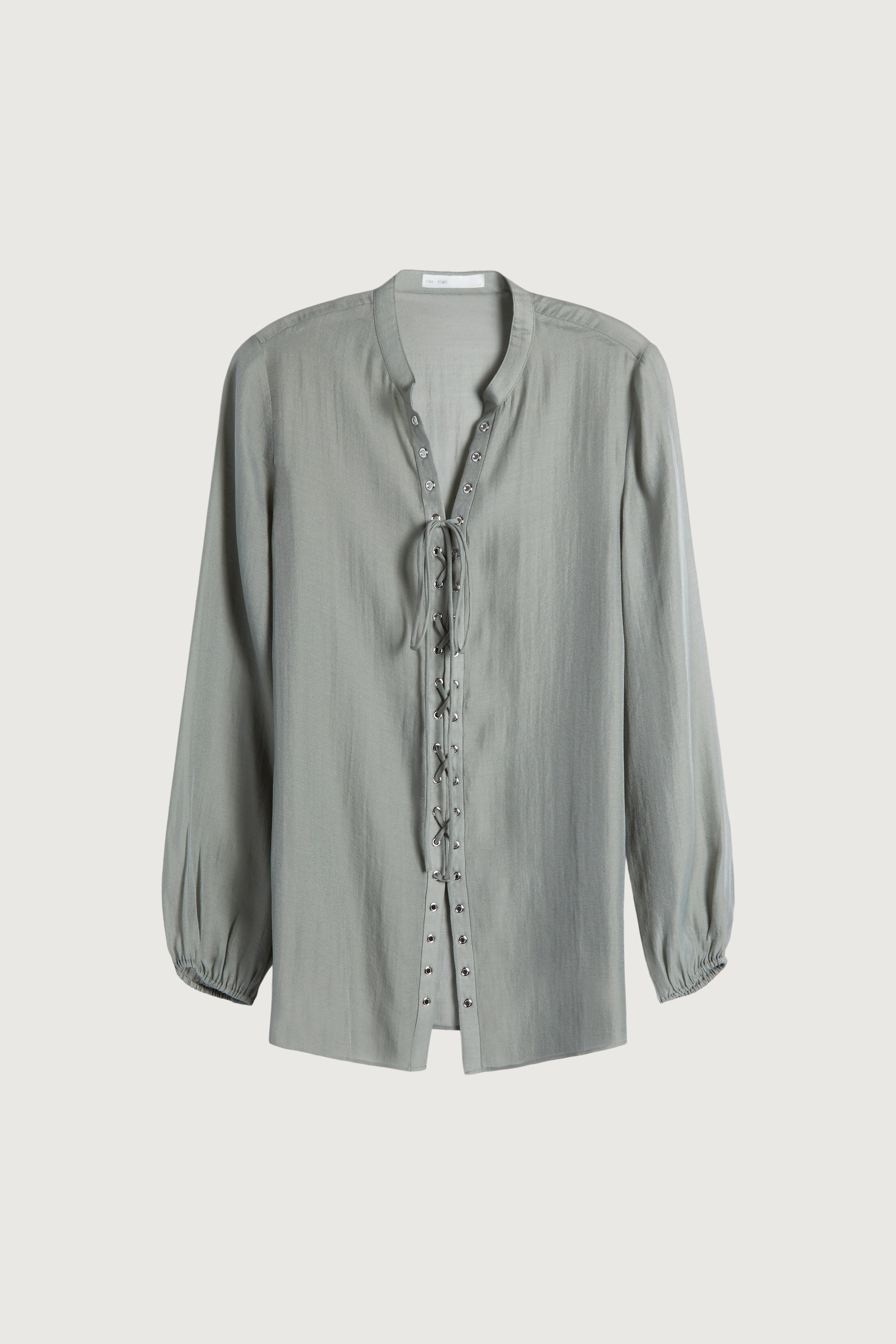 LACE-UP CHIFFON BLOUSE New Arrival Cheap Online