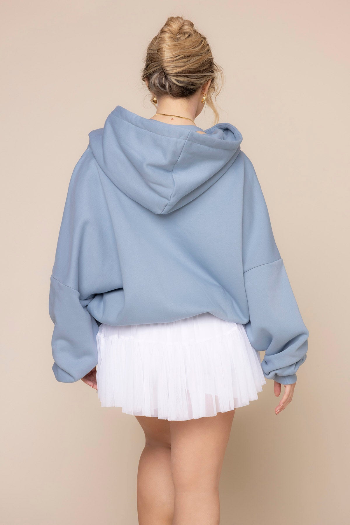 Zip Cloud Hoodie - Blue Storm Low Pice