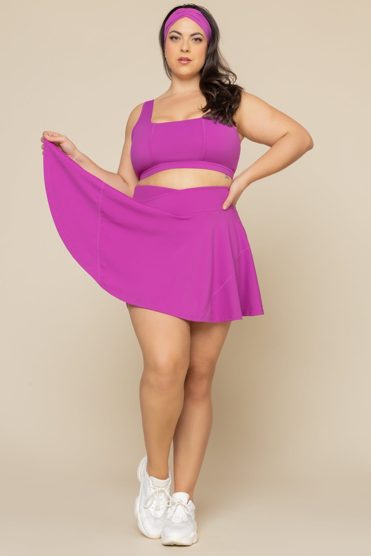 Crisscross Hourglass Twirl Skort - Royal Orchid Free Shipping High Quality