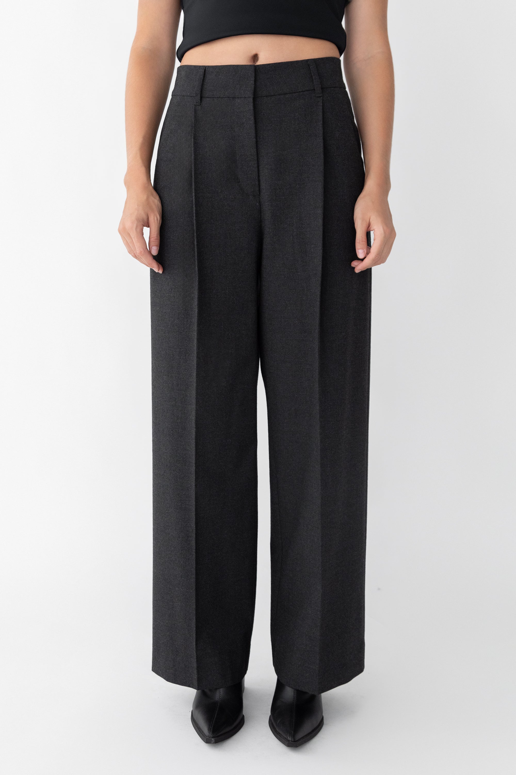 WIDE LEG HIGH-RISE DRESS PANT Reliable Sale Online