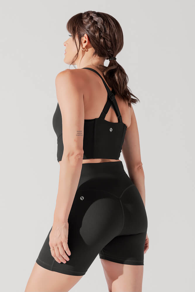 Daphne Corset Crop Top - Black Cheap Wiki