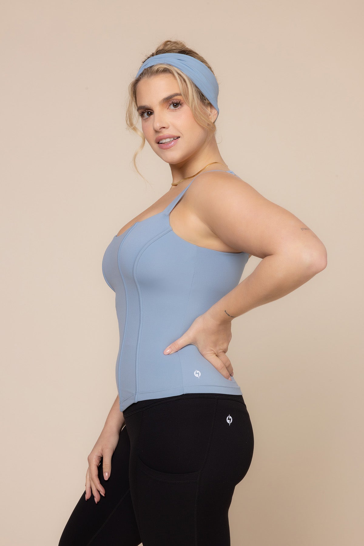 Corset Cami - Blue Storm Clearance Best Pices