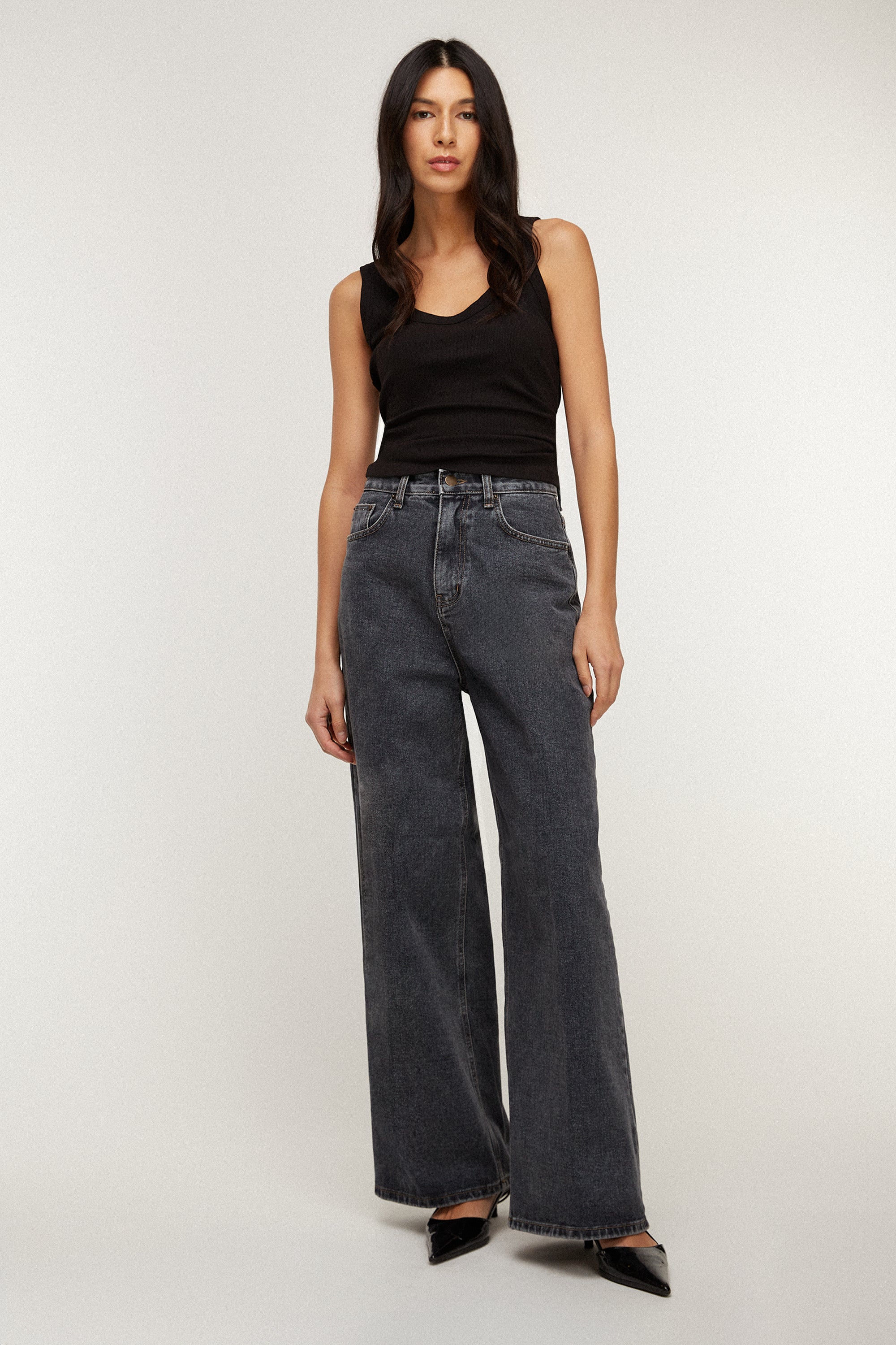 HIGH-RISE WIDE LEG JEAN Discount Cheap Online