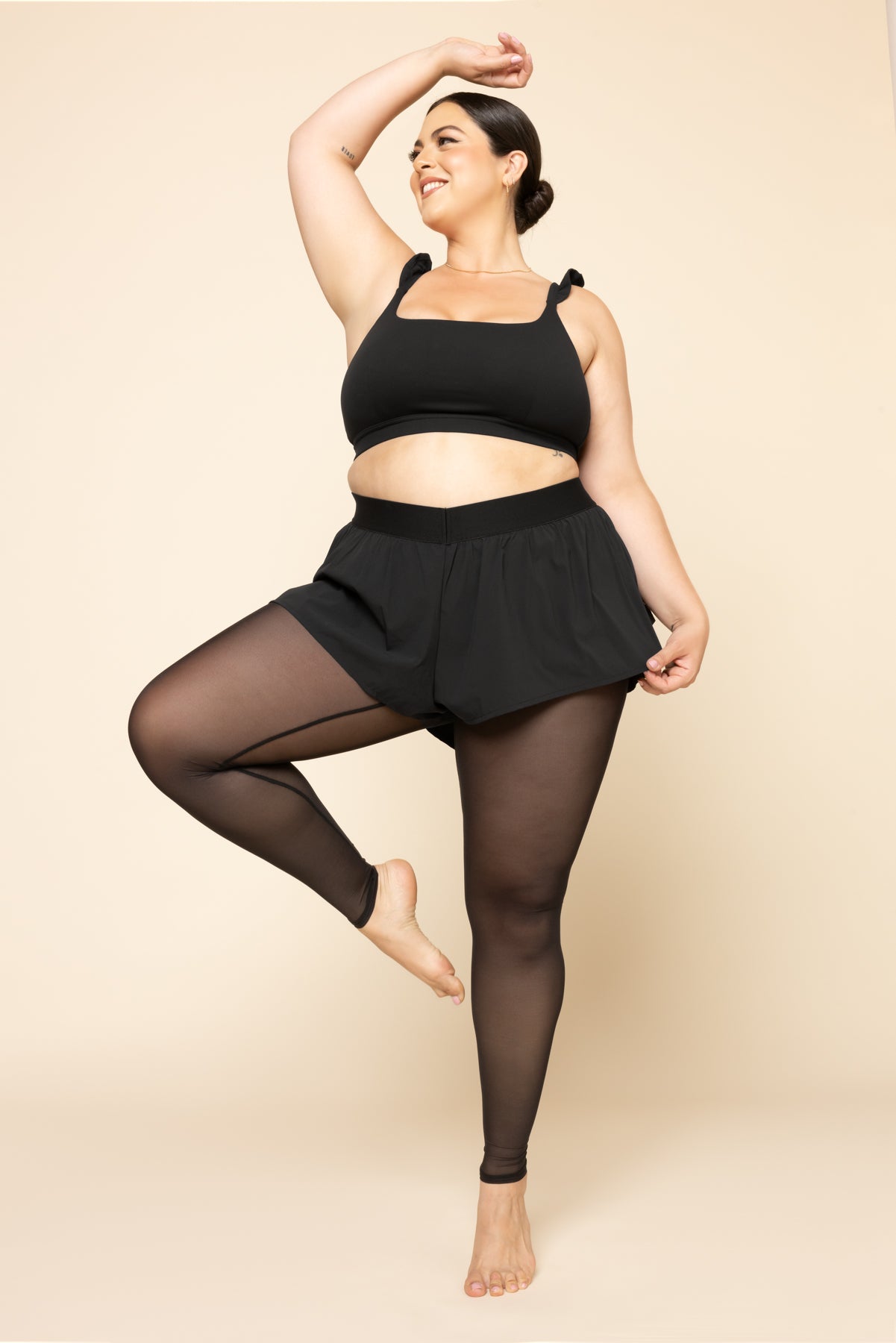 On the Run Ruffle Tights - Black Free Shipping Top Quality