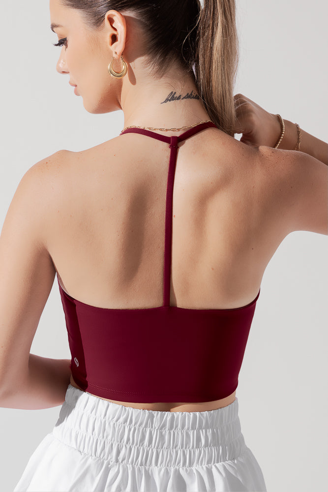 Flexy Crop Top - Crimson Cheap Wholesale