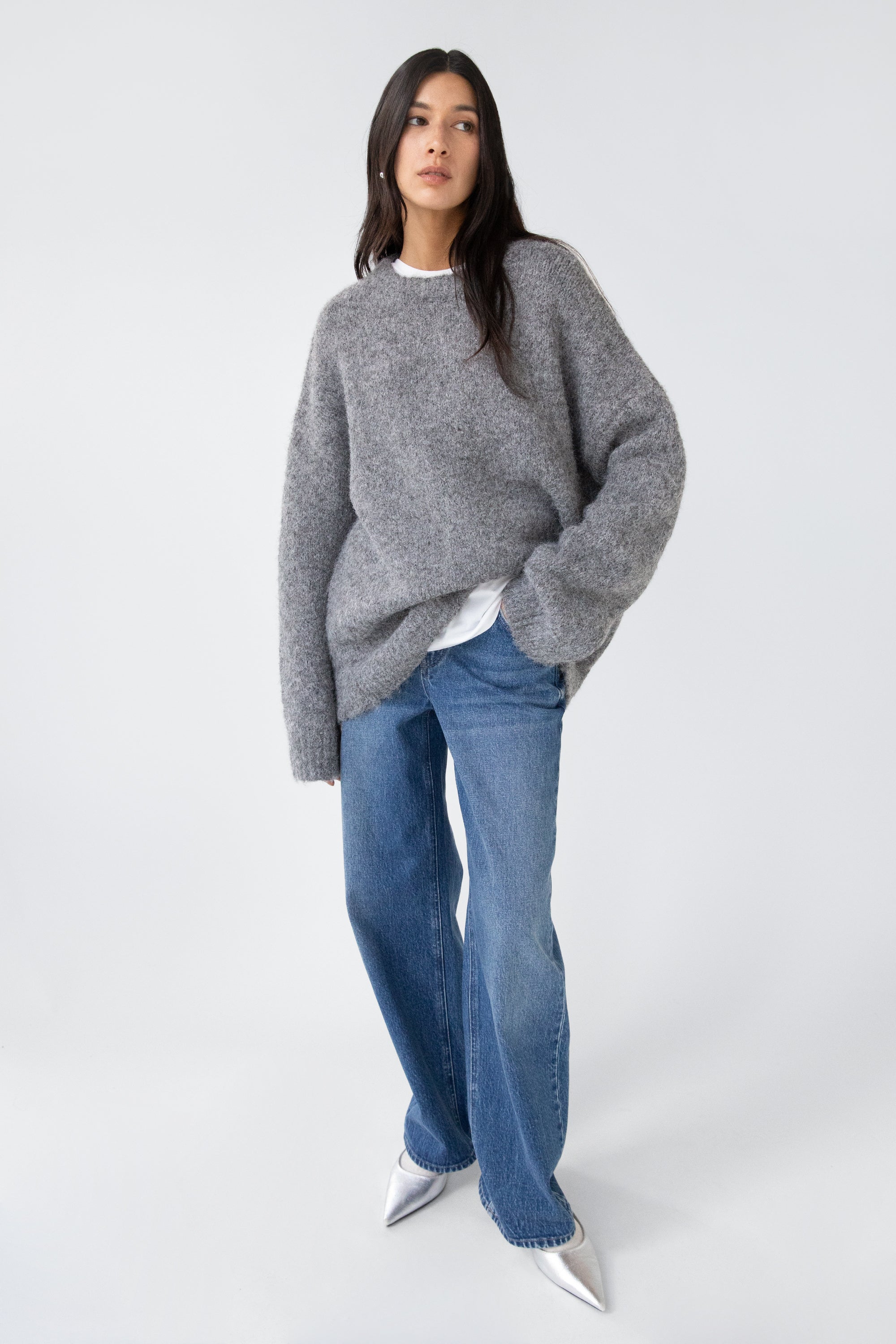 OVERSIZED CREWNECK SWEATER Comfortable Cheap Pice