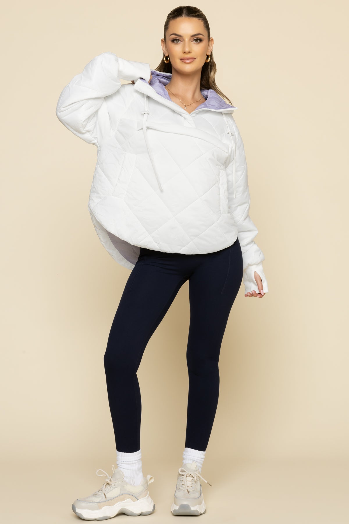 Pillow Packable Puffer Jacket - White Free Shipping Buy