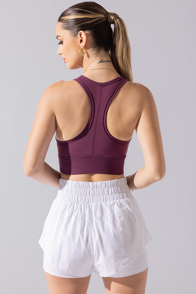 Sweat Sesh Crop Top - Plum Best Sale Cheap Pice