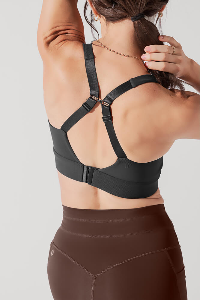 Adventure Scoop Bra (Ribbed) - Charcoal Free Shipping Release Dates