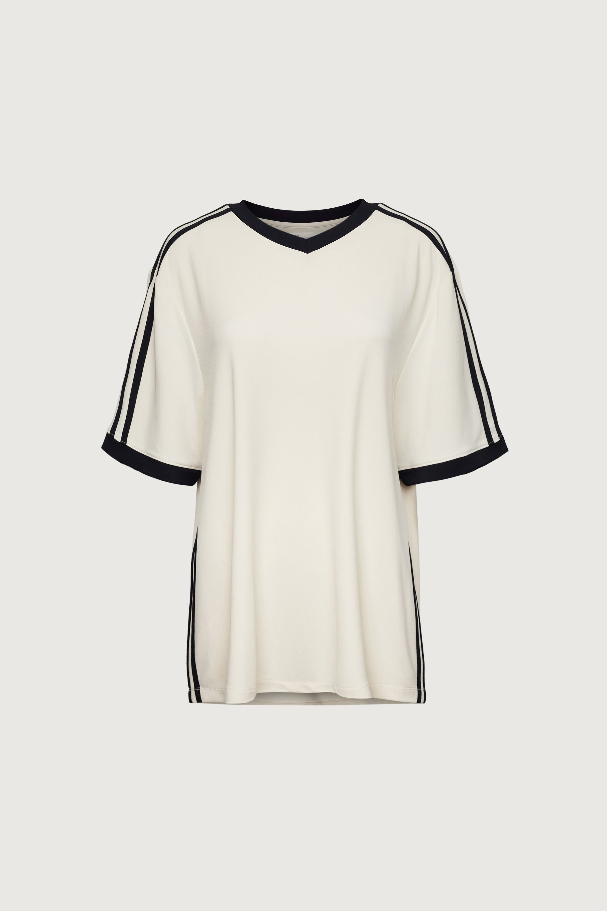 OVERSIZED CONTRAST TRIM V-NECK T-SHIRT Cheap Sale Best Pices