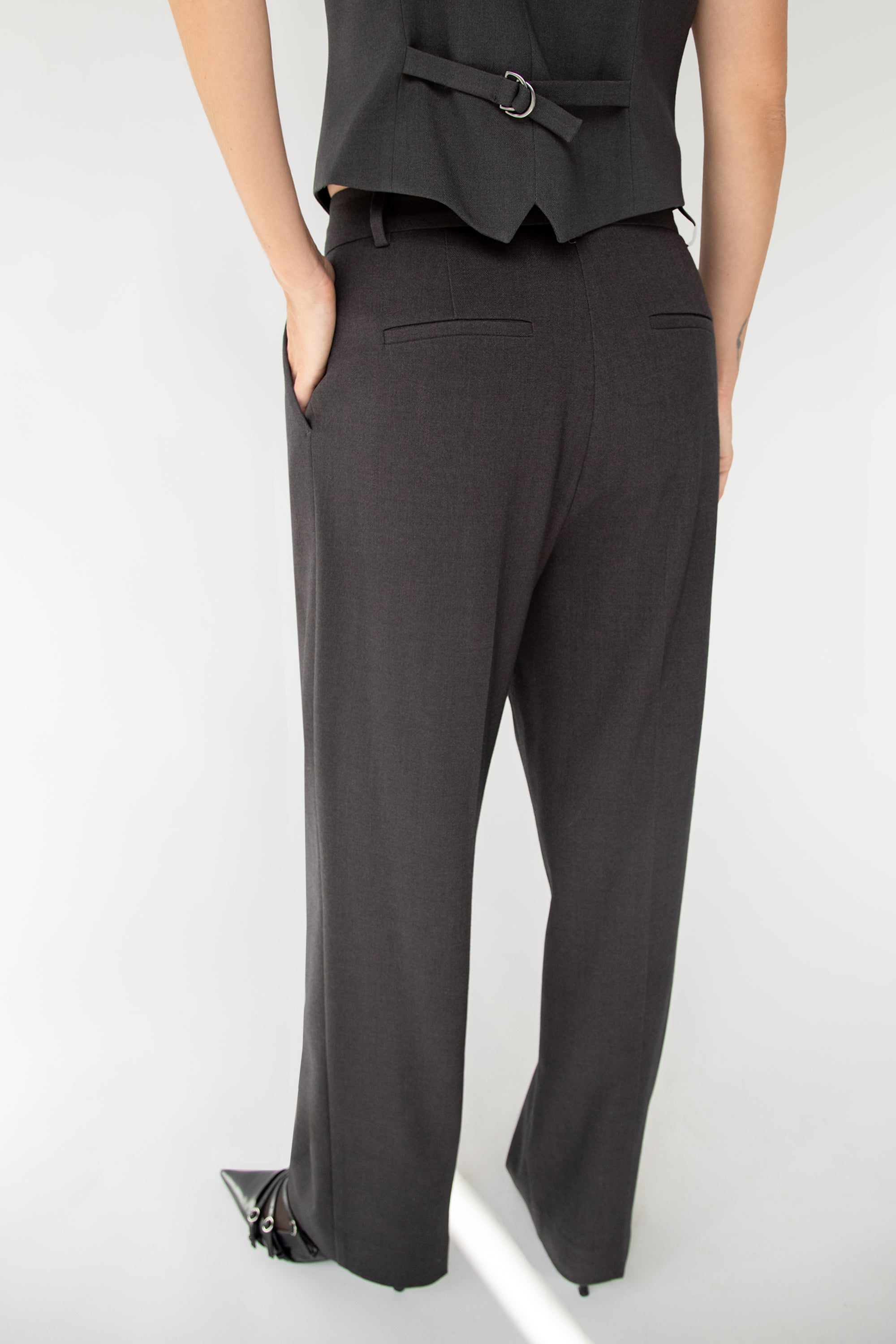 STRAIGHT LEG HIGH-RISE TROUSER Visit New Cheap Pice