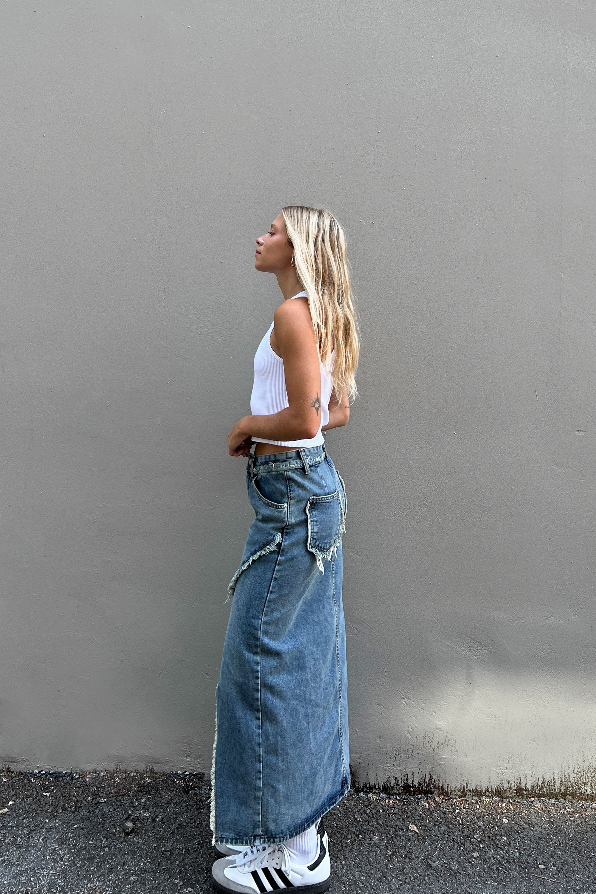 DENIM MAXI SKIRT Buy Cheap Free Shipping