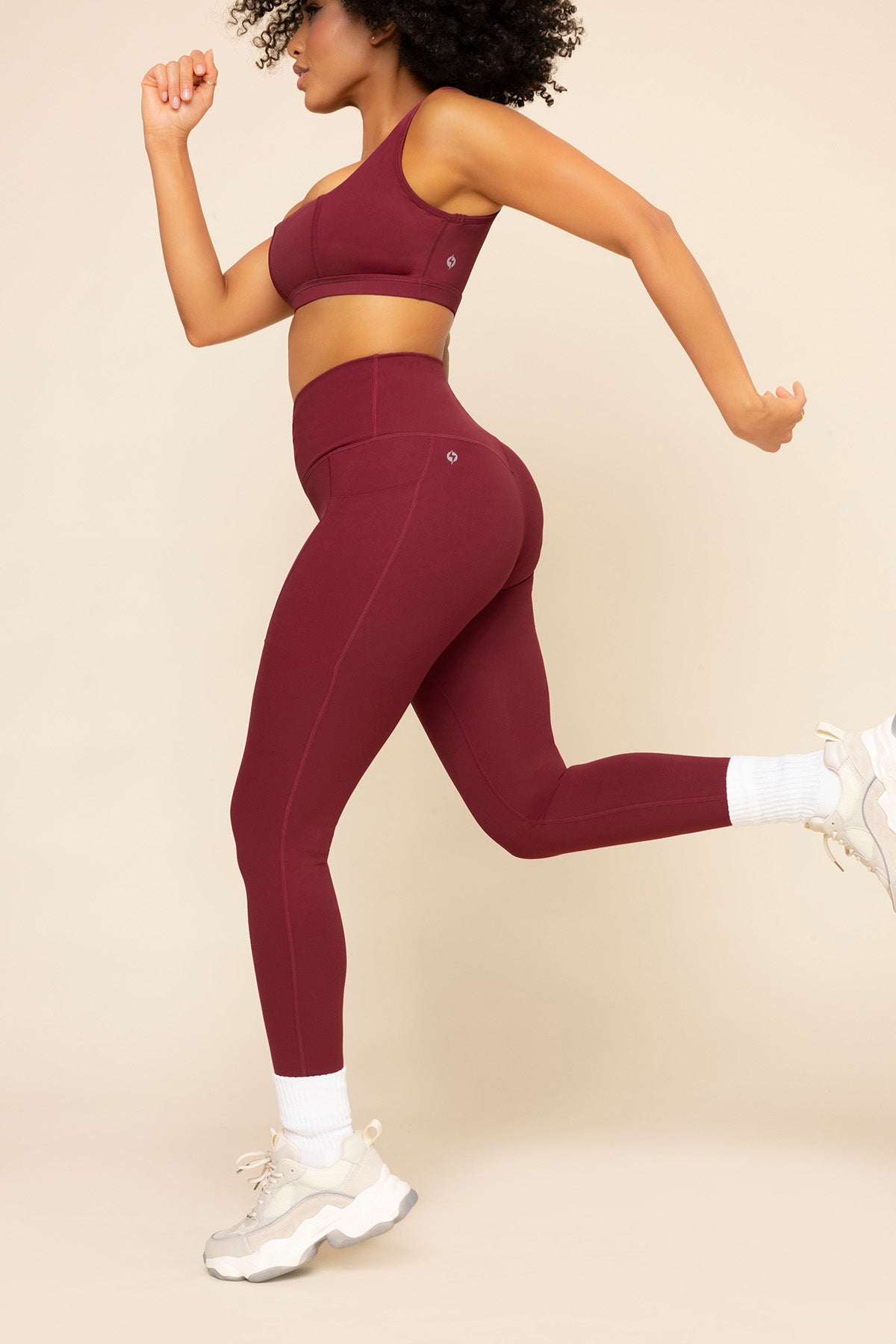 Crisscross Hourglass Leggings with Pockets - Crimson Cheap Best Pices