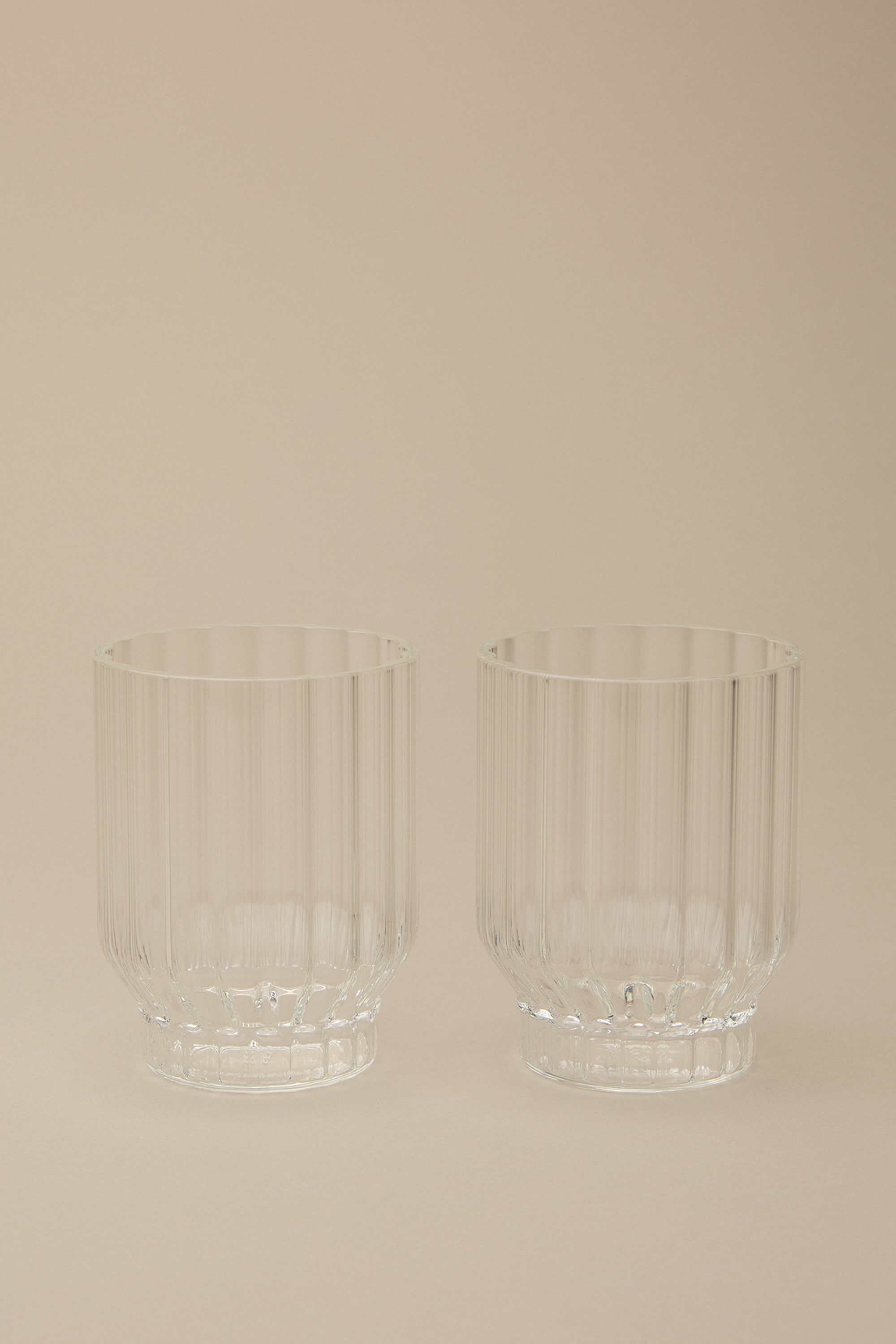 FLUTED TUMBLER GLASSES, SET OF 2 Cheap Official