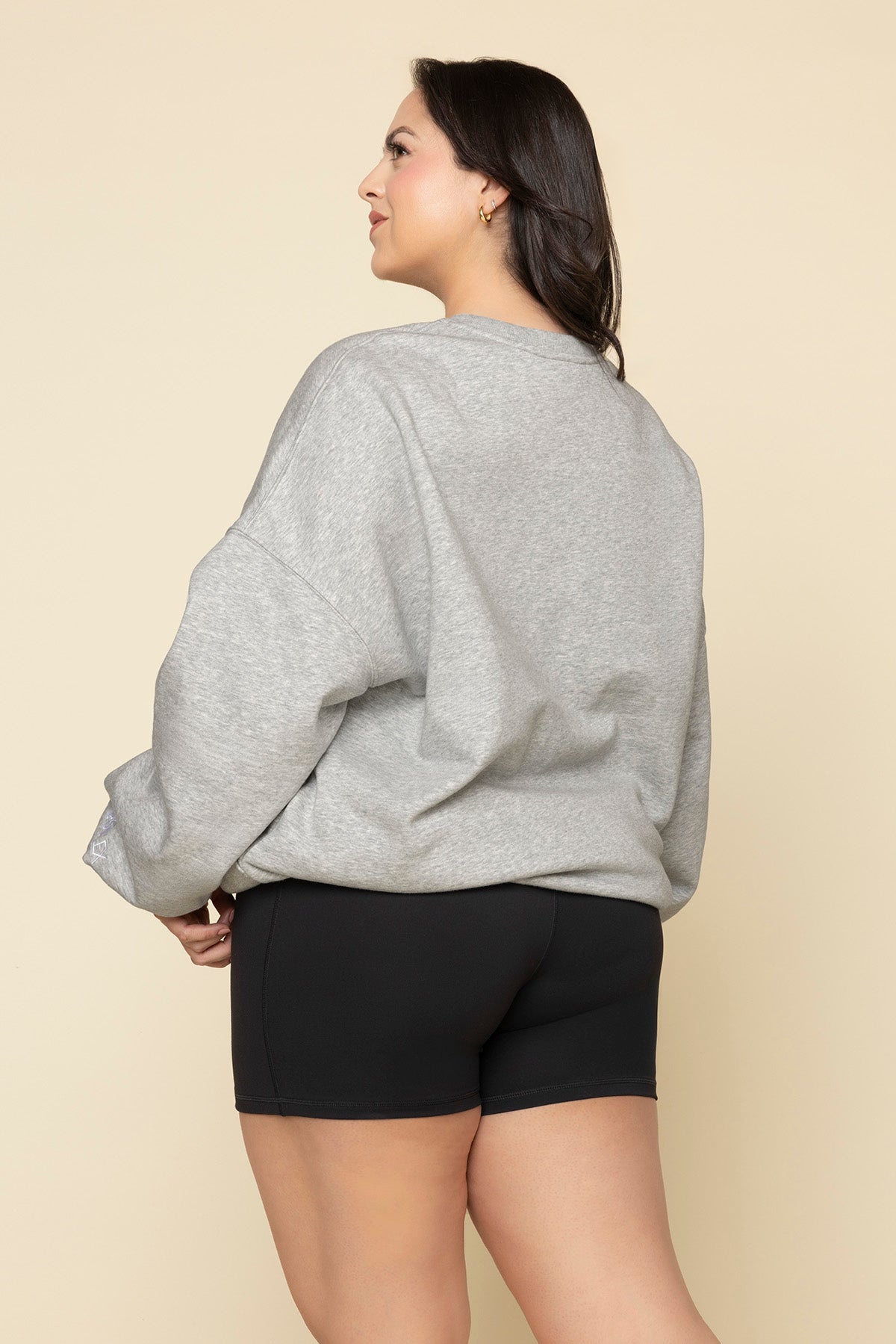 POPFLEX Active Club Cloud Crewneck Sweater - Heather Grey Fashionable