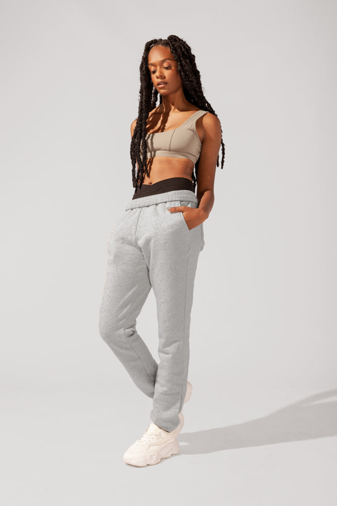 Cloud Rollover Sweatpant - Heather Grey Sale Wholesale Pice