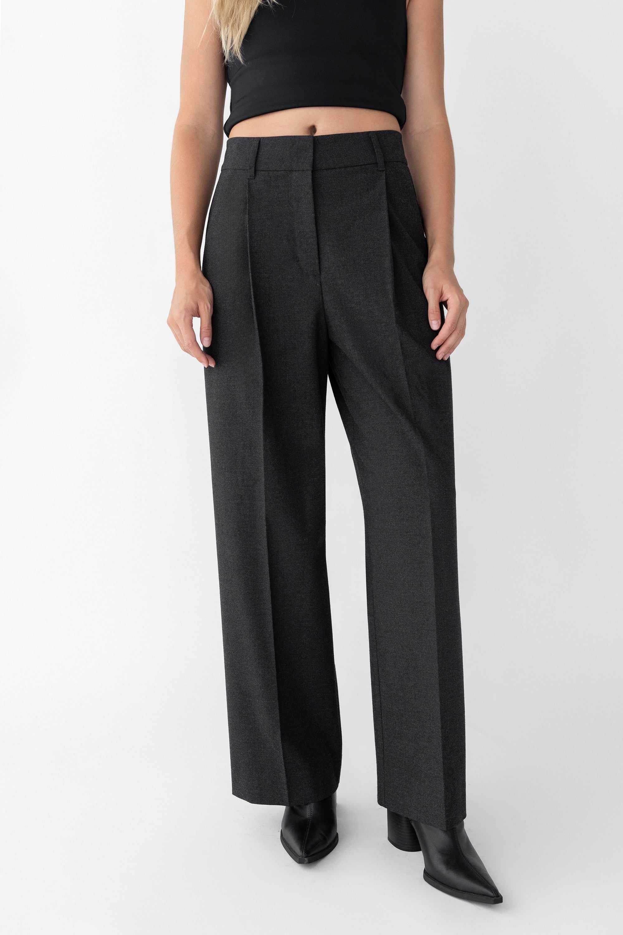 WIDE LEG HIGH-RISE DRESS PANT Reliable Sale Online