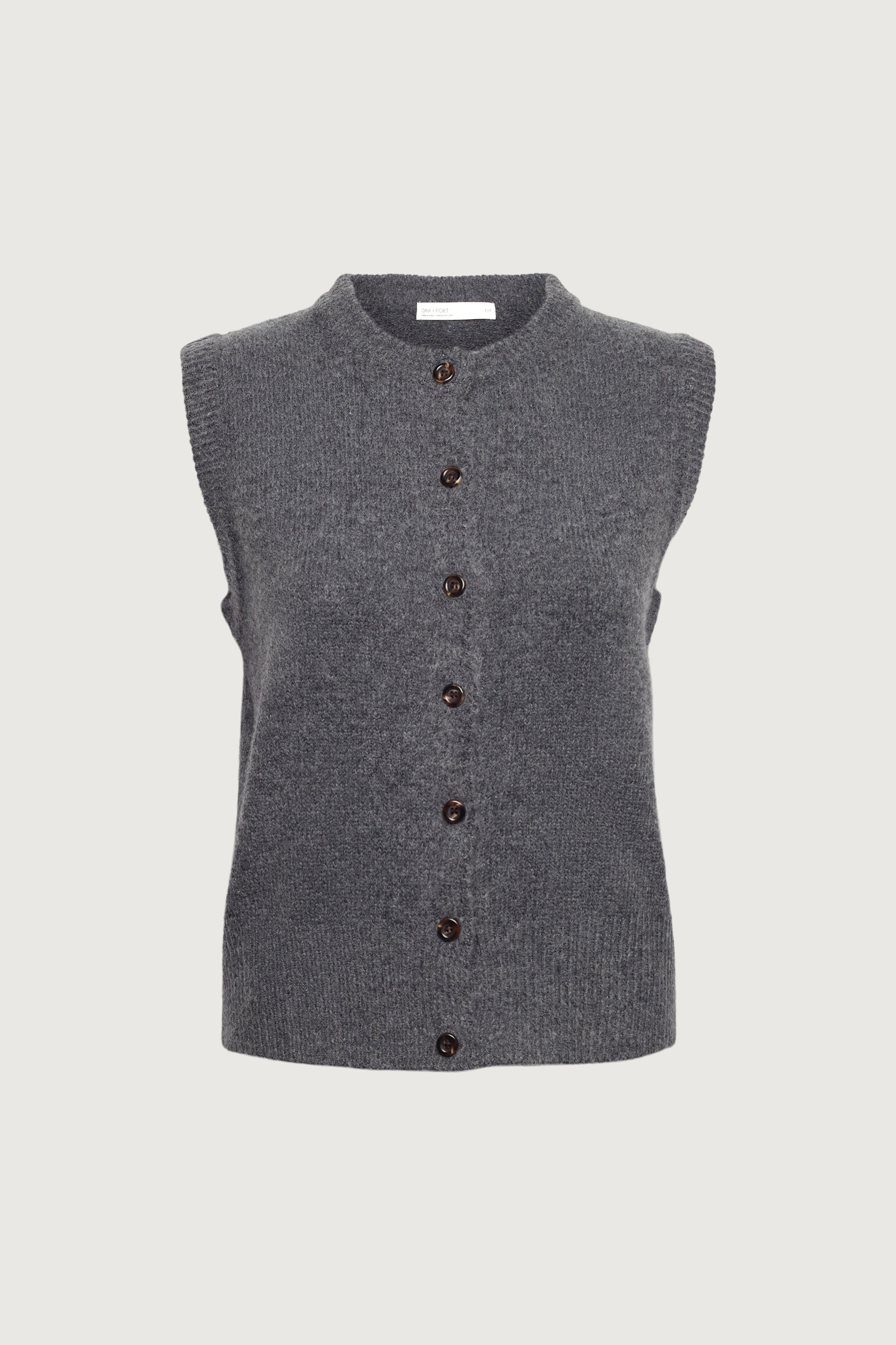 BUTTON UP KNIT VEST Discounts Sale Online