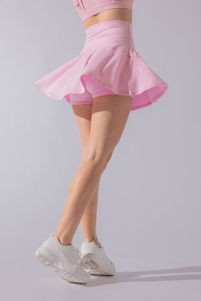 Crisscross Hourglass Twirl Skort - Bubblegum Clearance Pre Order